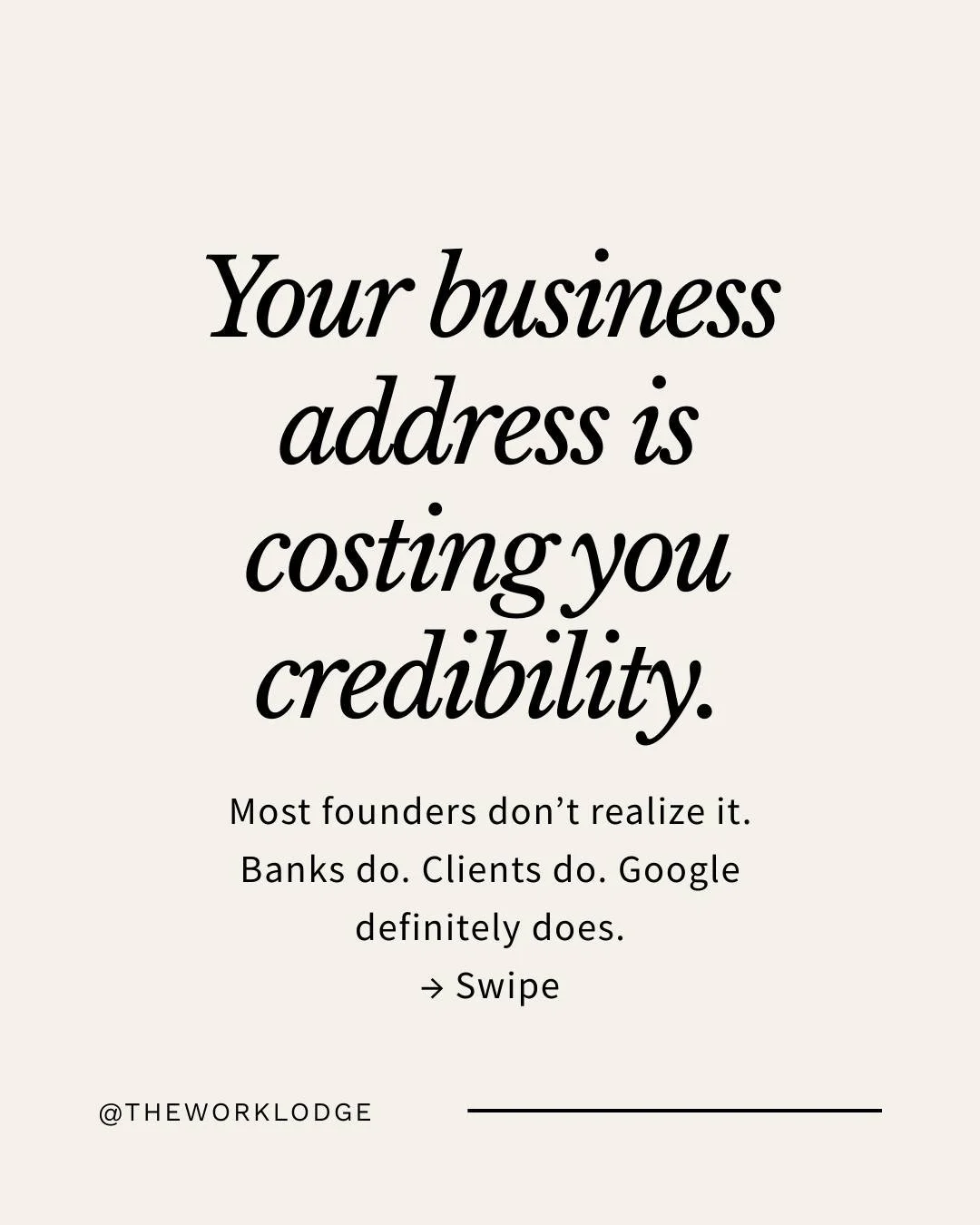Most founders don&rsquo;t realize this&hellip;

Your business address is shaping how people judge you before the first call, the first email, or the first deal.

Banks notice.
Clients notice.
Google definitely notices.

Home addresses, P.O. boxes, an