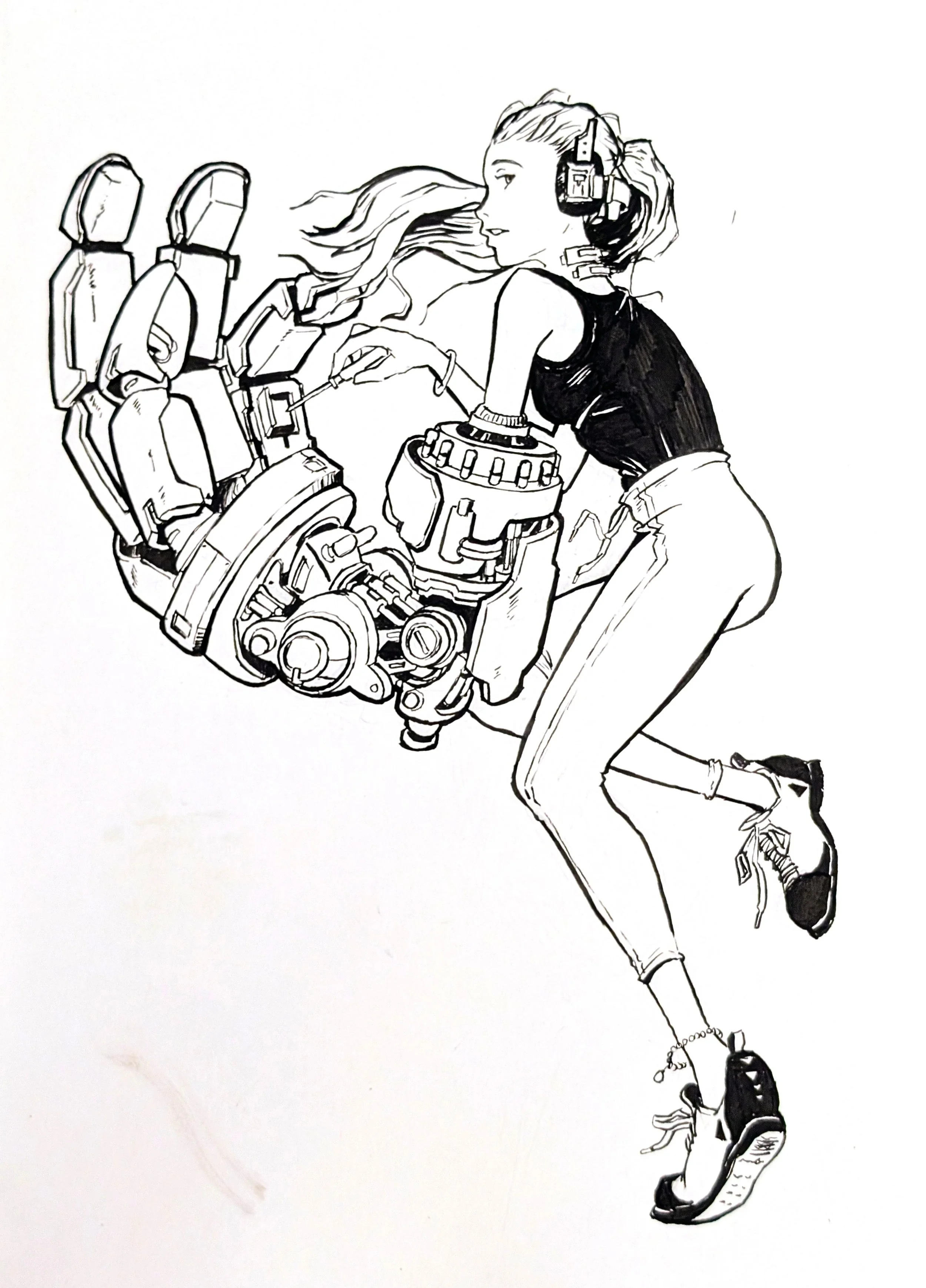 UNTITLED 
 2026, pen and ink on bristol 