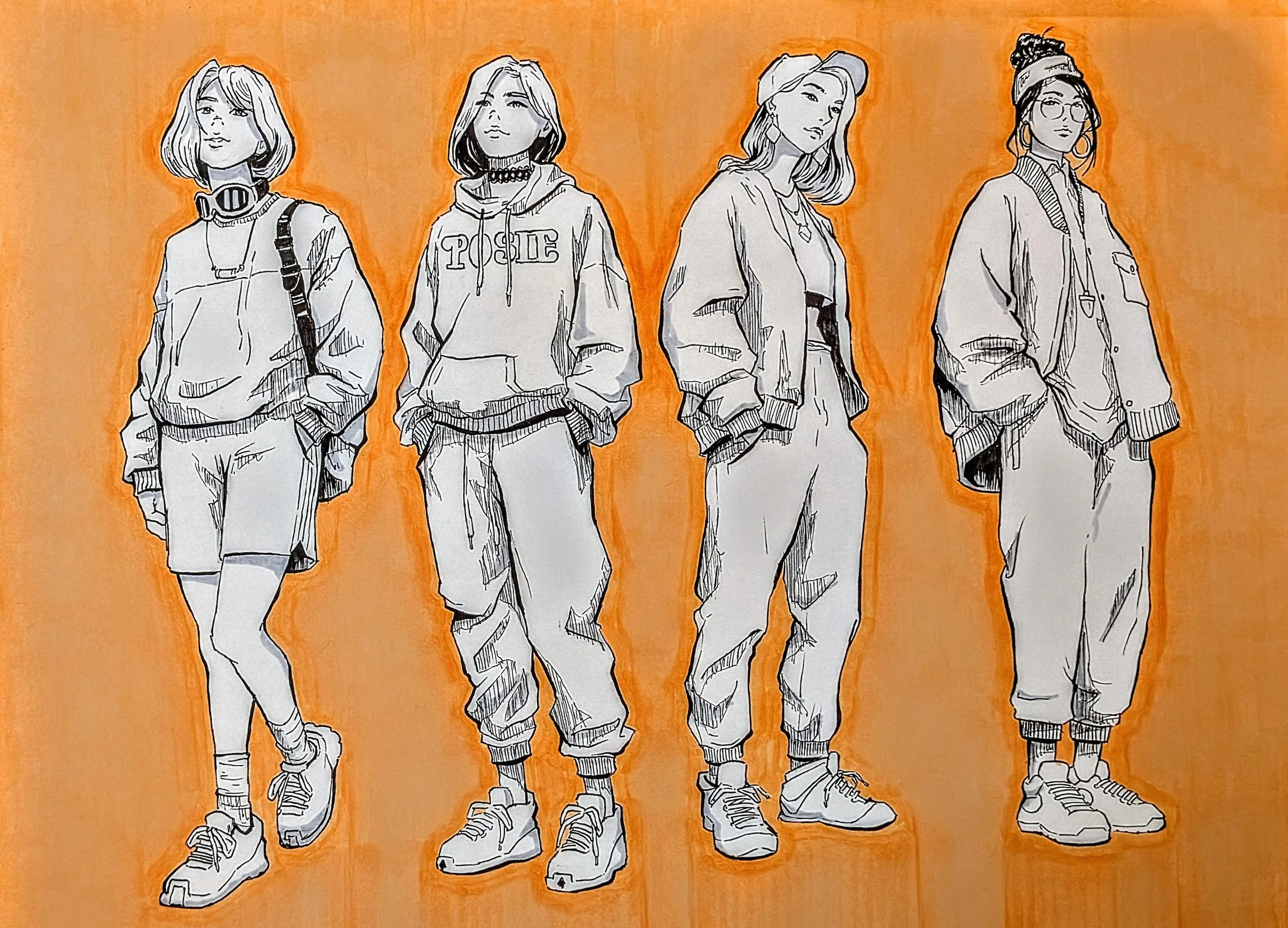 UNTITLED 
 2026, pen, ink, and marker on bristol, 11x17" 