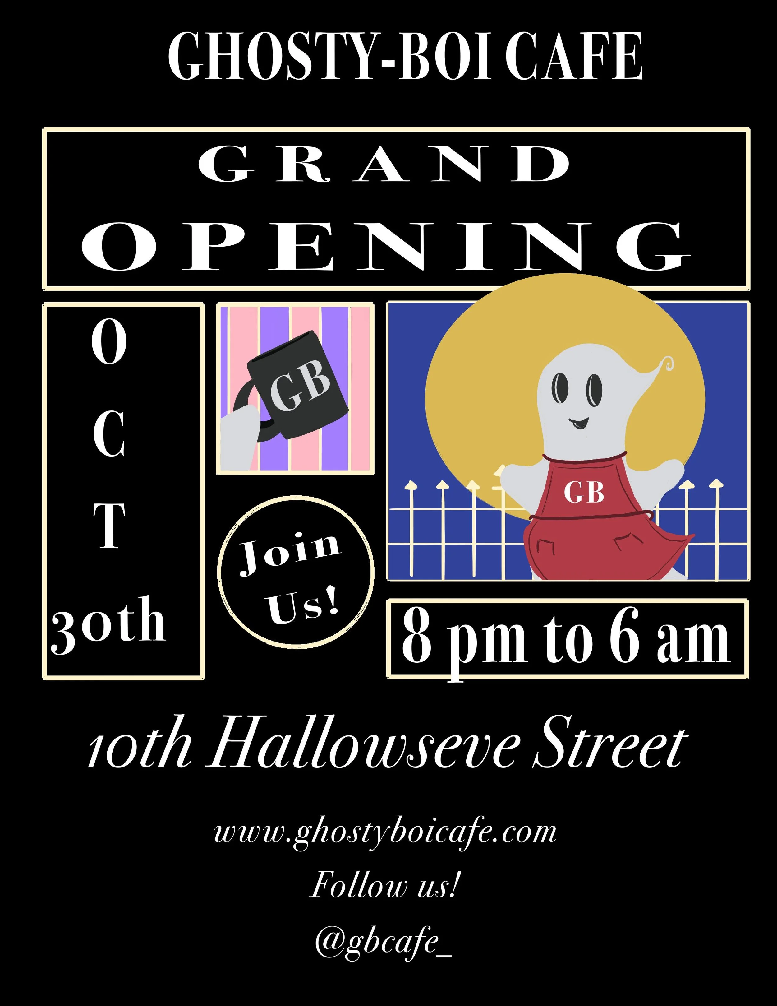 Ghosty-Boi Cafe Flyer