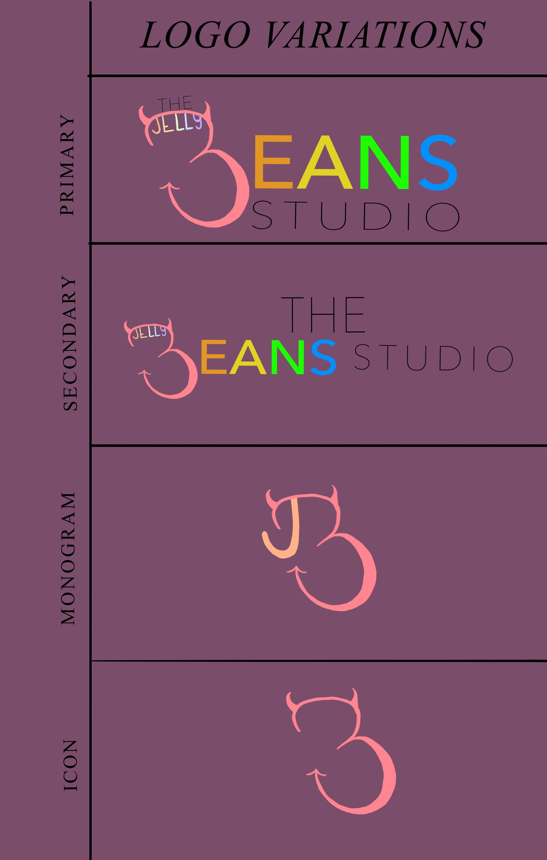 Jelly Bean Studio Logo Variations
