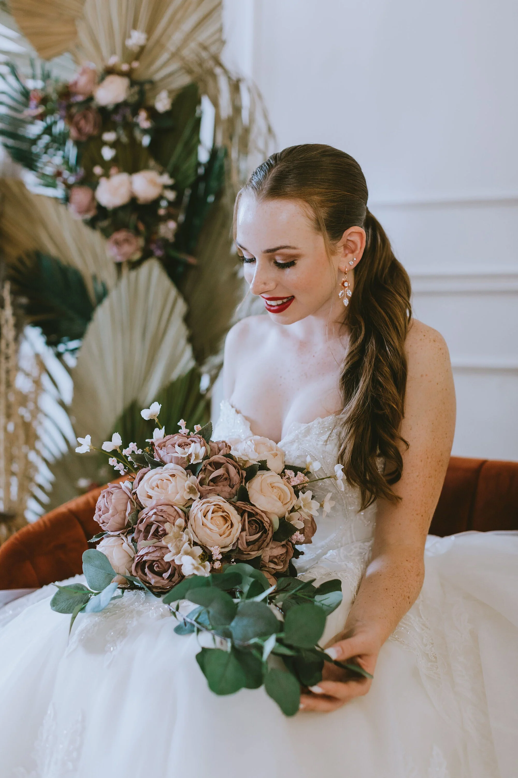 CZ Rose gold floral bridal earrings, Crystal jewelry, CZ bridal earrings, Toronto Bridal Jewels, TB Jewels; bridal jwelry, bridal jewelry shop canada, rose gold bridal jewelry earrings