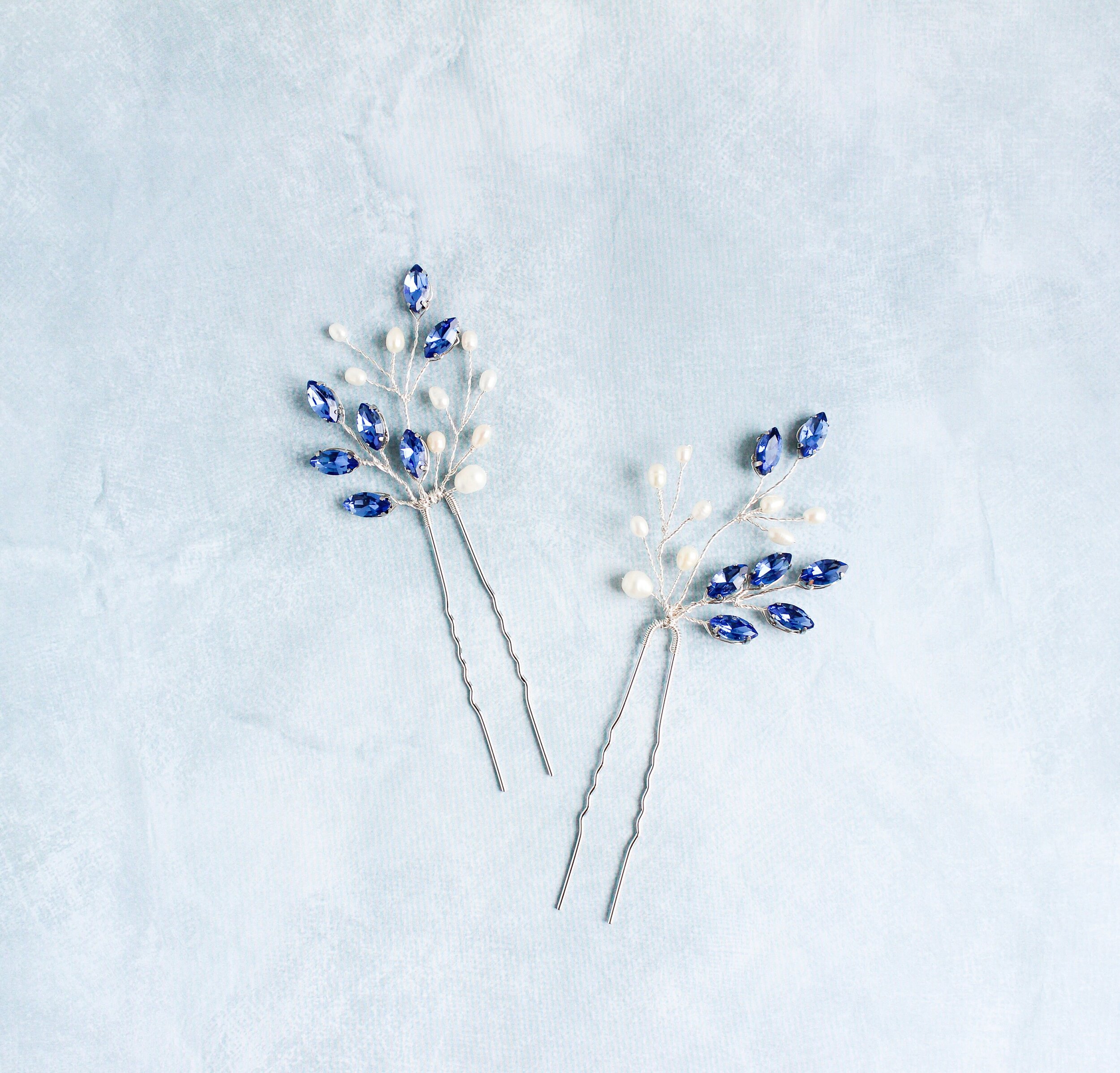 Crystal wedding hair pins, hair accessories, leaf bridal hair pins