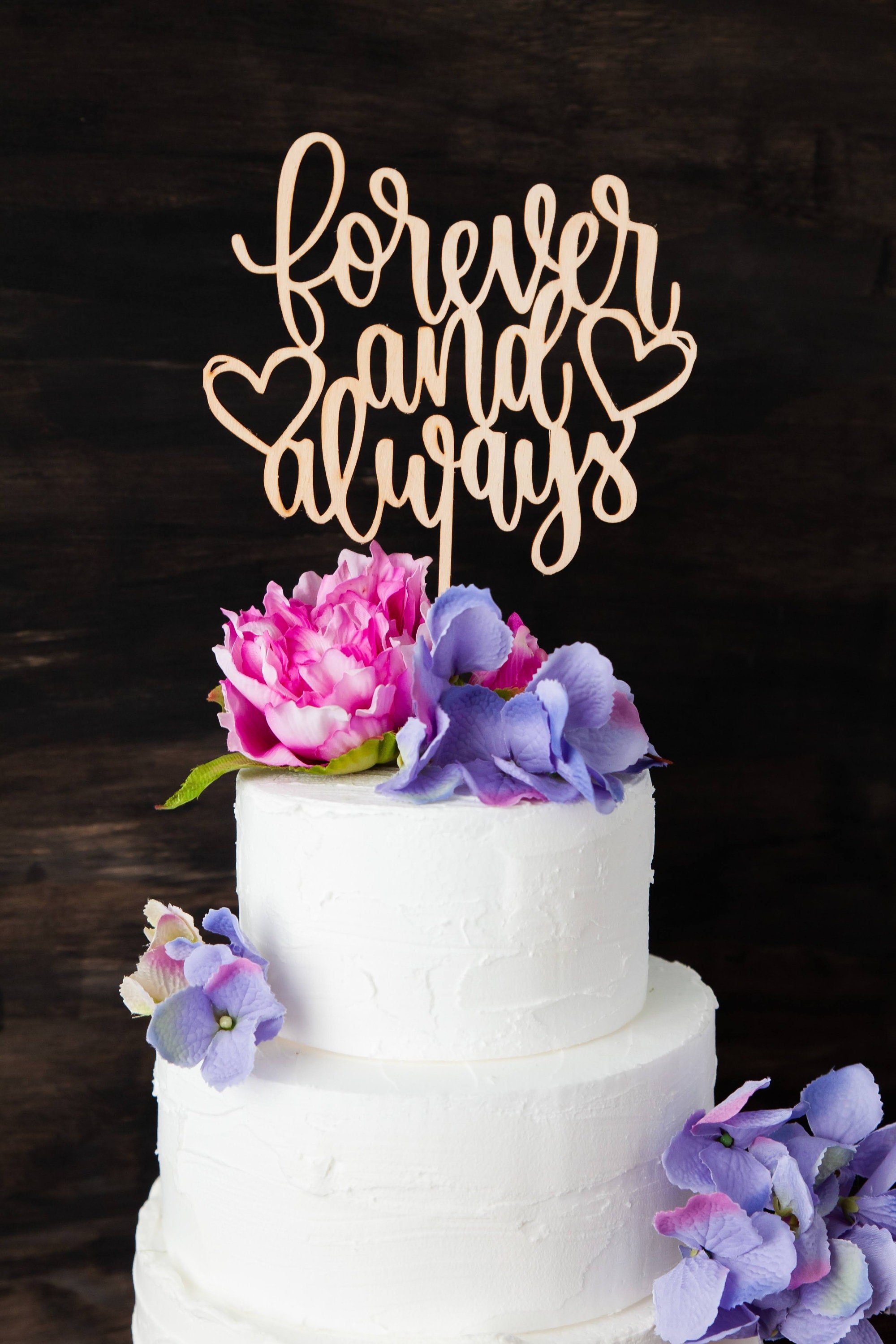 Forever and always Bride to be wooden cake topper, Bridal cake topper, Bridal shower cake topper, Bridal shower decor, Wedding decoration cake topper, Custom cake topper for wedding (Copy)