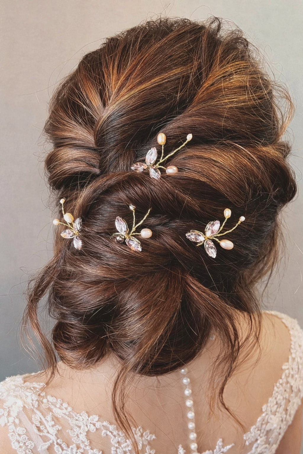 SOPHIE Small leaf bridal hair pins