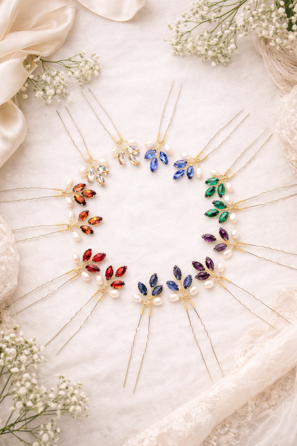 JULIETTE Crystal Pearls Hairpin BUY 10 GET 2 FREE