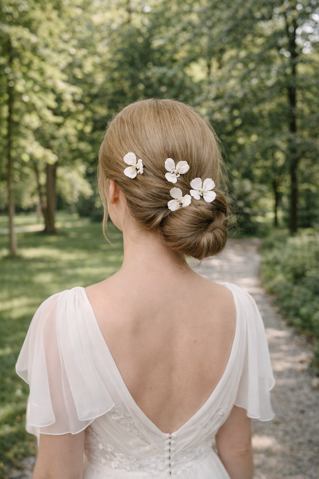 MILLIE Handcrafted Flower Clay Wedding Hair Pins Set of 5  Floral Bridal Hair Accessories.png