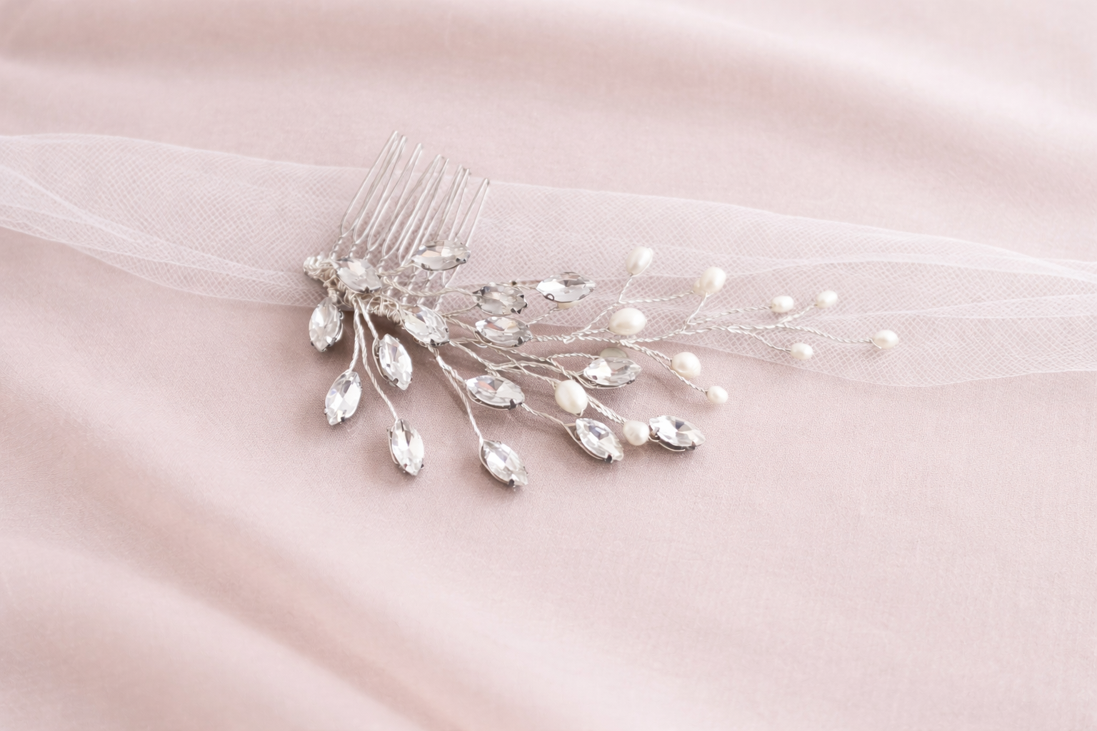 DENISSE Silver leaf bridal hair comb.png