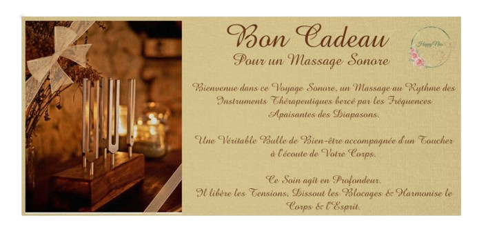 bon cadeau massage sonore