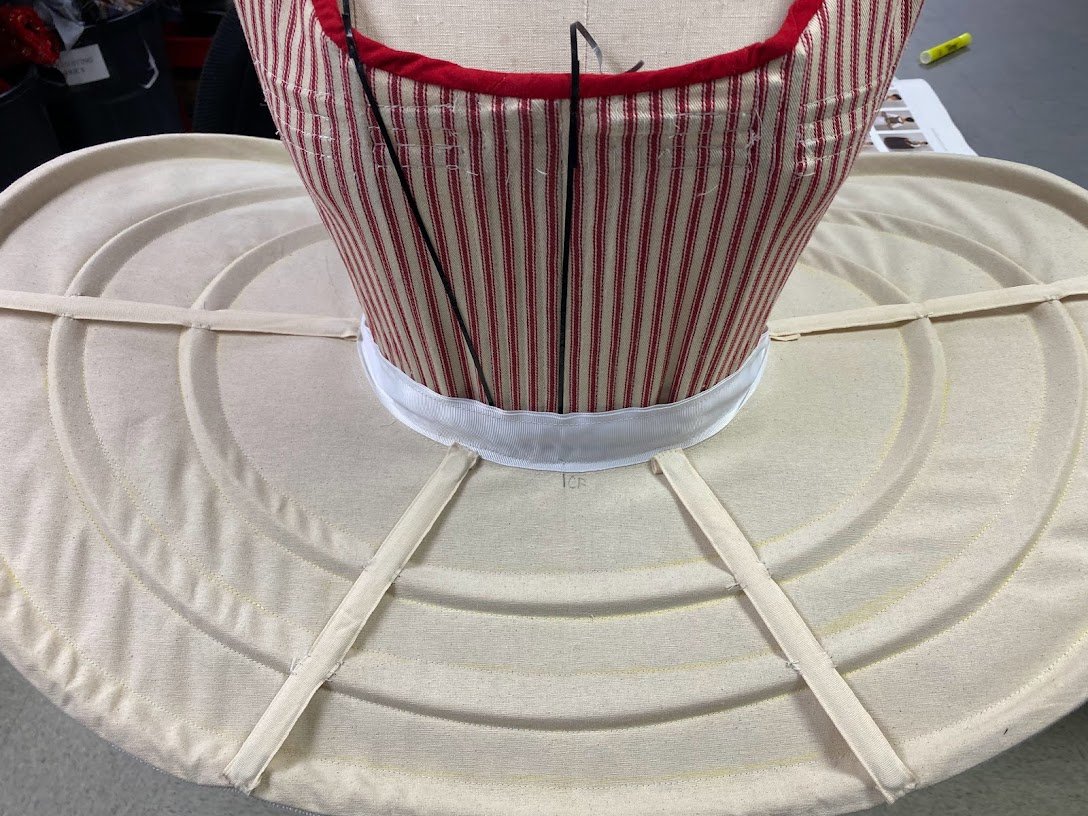 The wheel farthingale I built to support the skirt