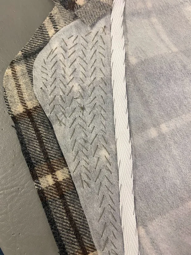 Pad stitching to help shape the lapel