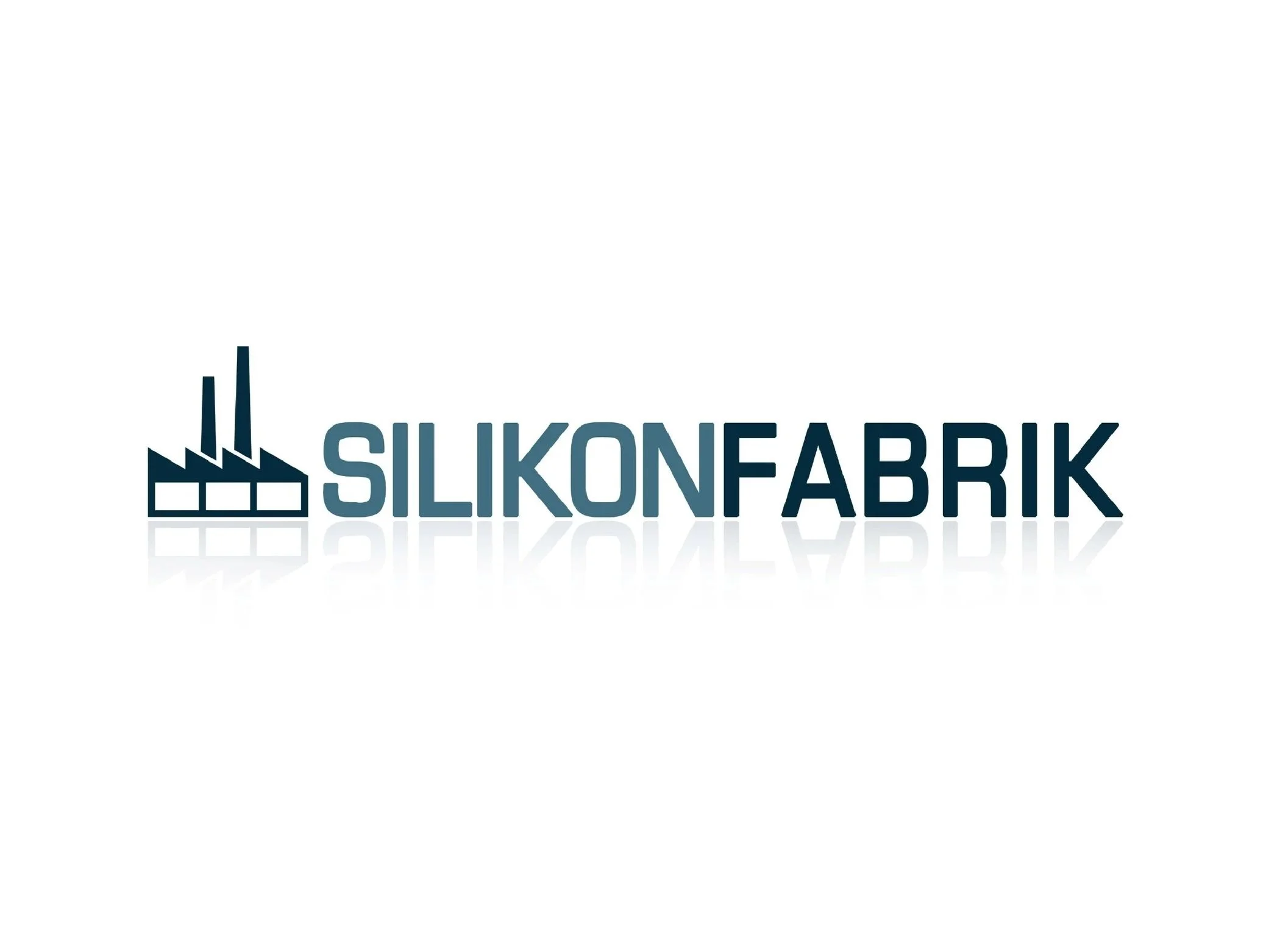 The logo of Silikonfabrik, featuring a factory with smokestacks and the name in bold letters.