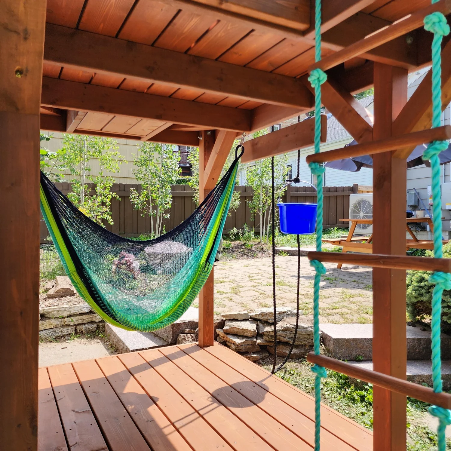 Clubhouse Rope Rails Kids Rule Roost - Crafted Backyard Play Structures at Fortz