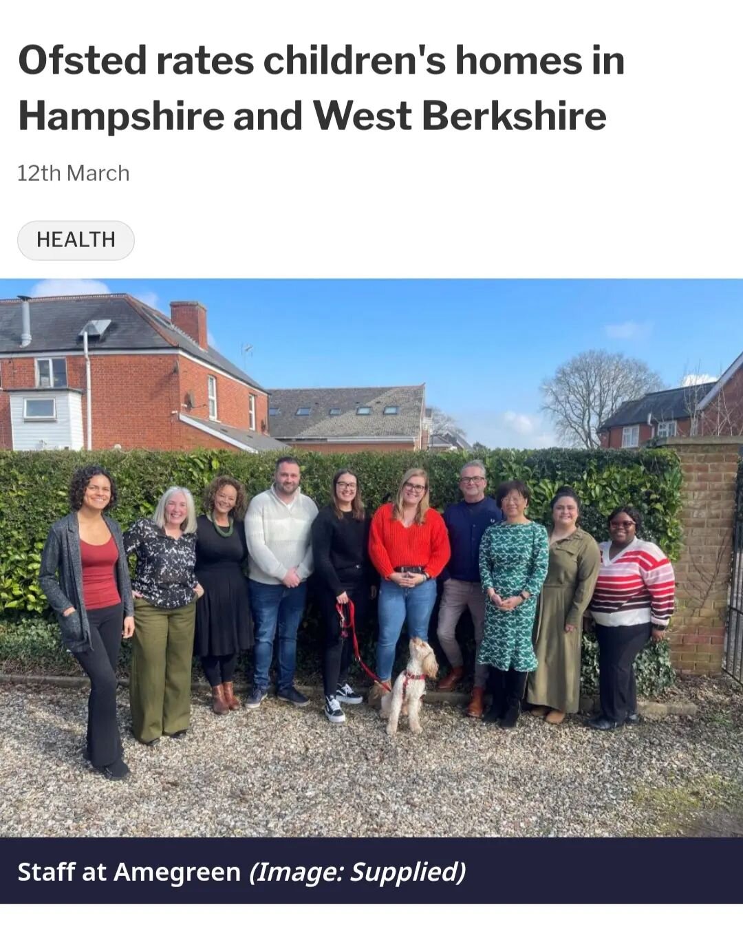 We are proud to be featured in the newest issue of Basingstoke Gazette. We are thankful for our Teams at the homes and the office team that work so hard to make this happen.💚💚💚

You can read the article here:

https://www.basingstokegazette.co.uk/