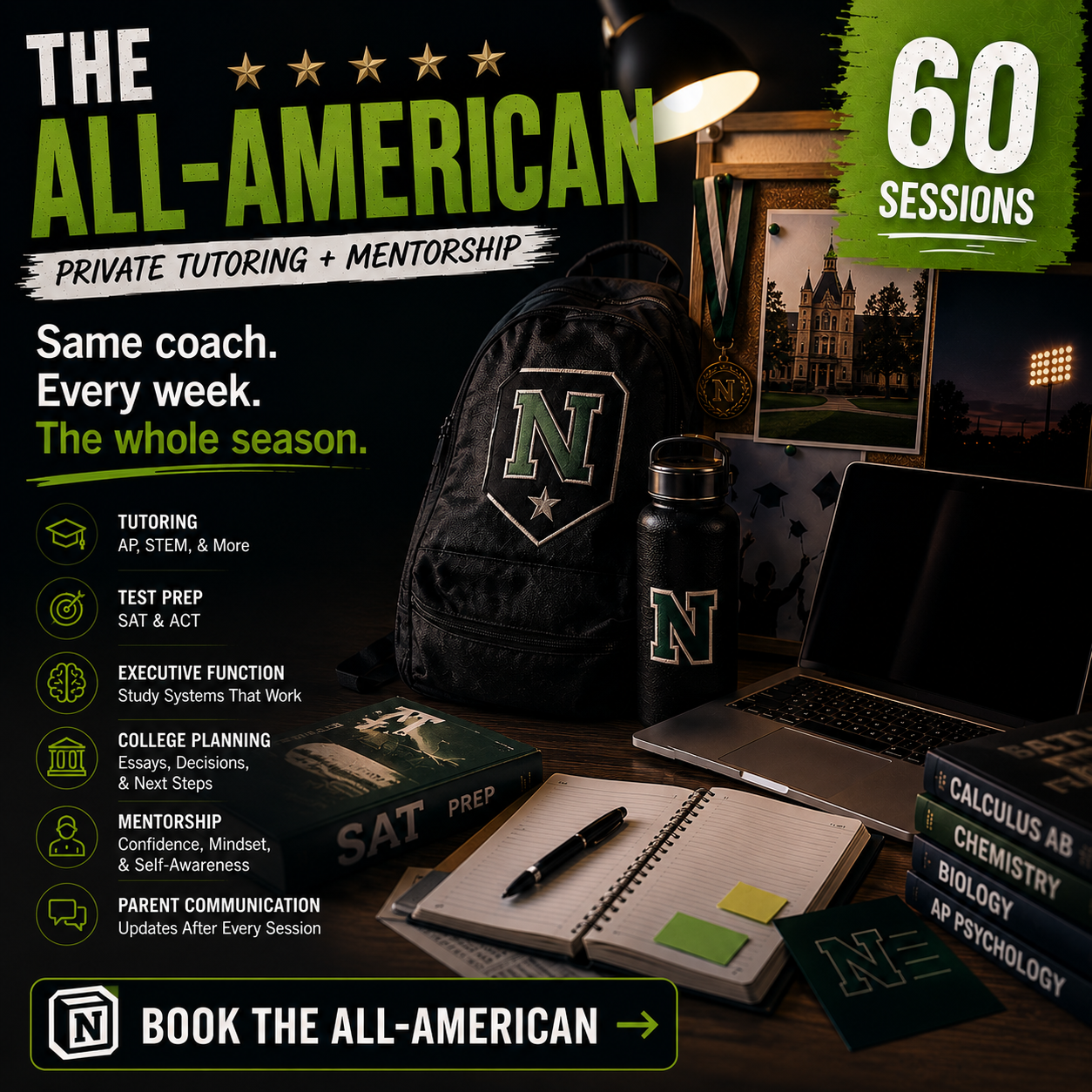 Private Tutoring + Mentorship (60 Hours)