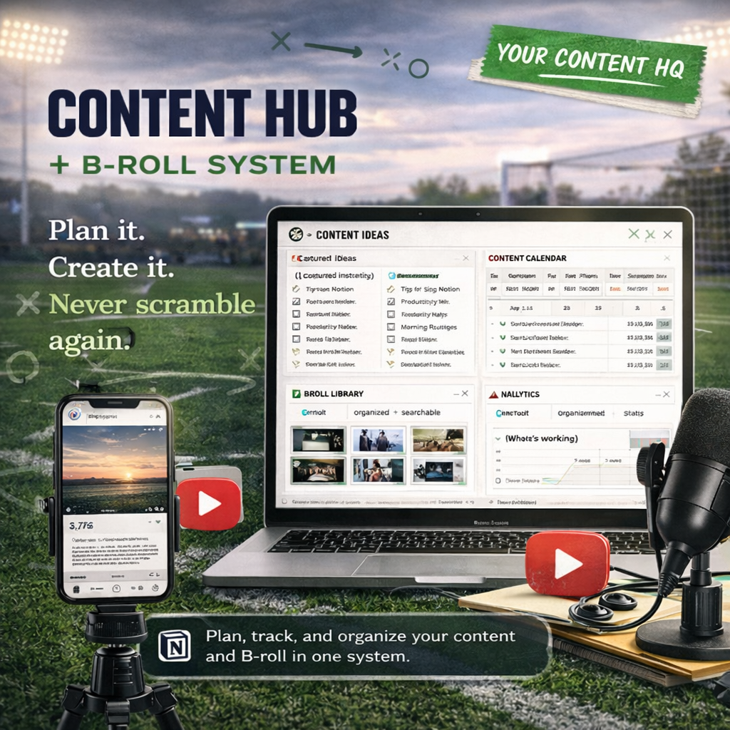 Notion™ Content Hub + B-Roll Tracker