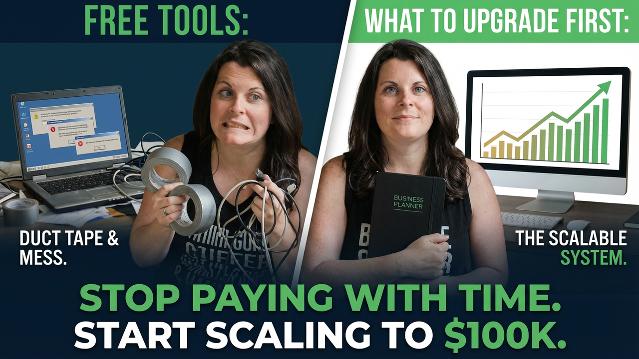 Free tools don’t scale to a $100K service business (and that’s not a moral failing)