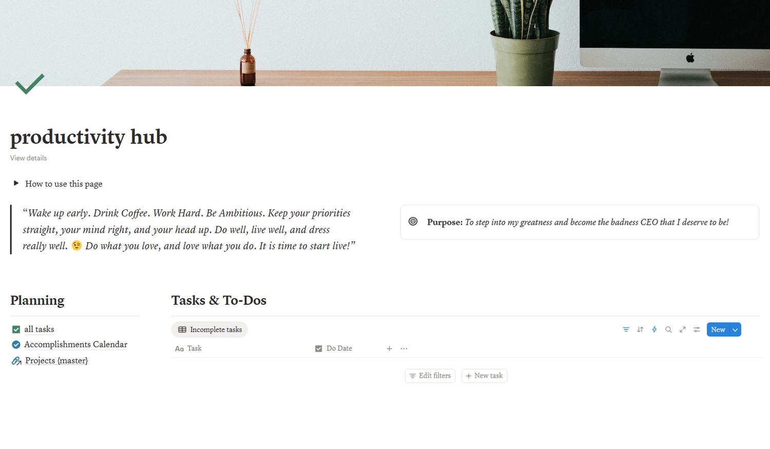Productivity hub