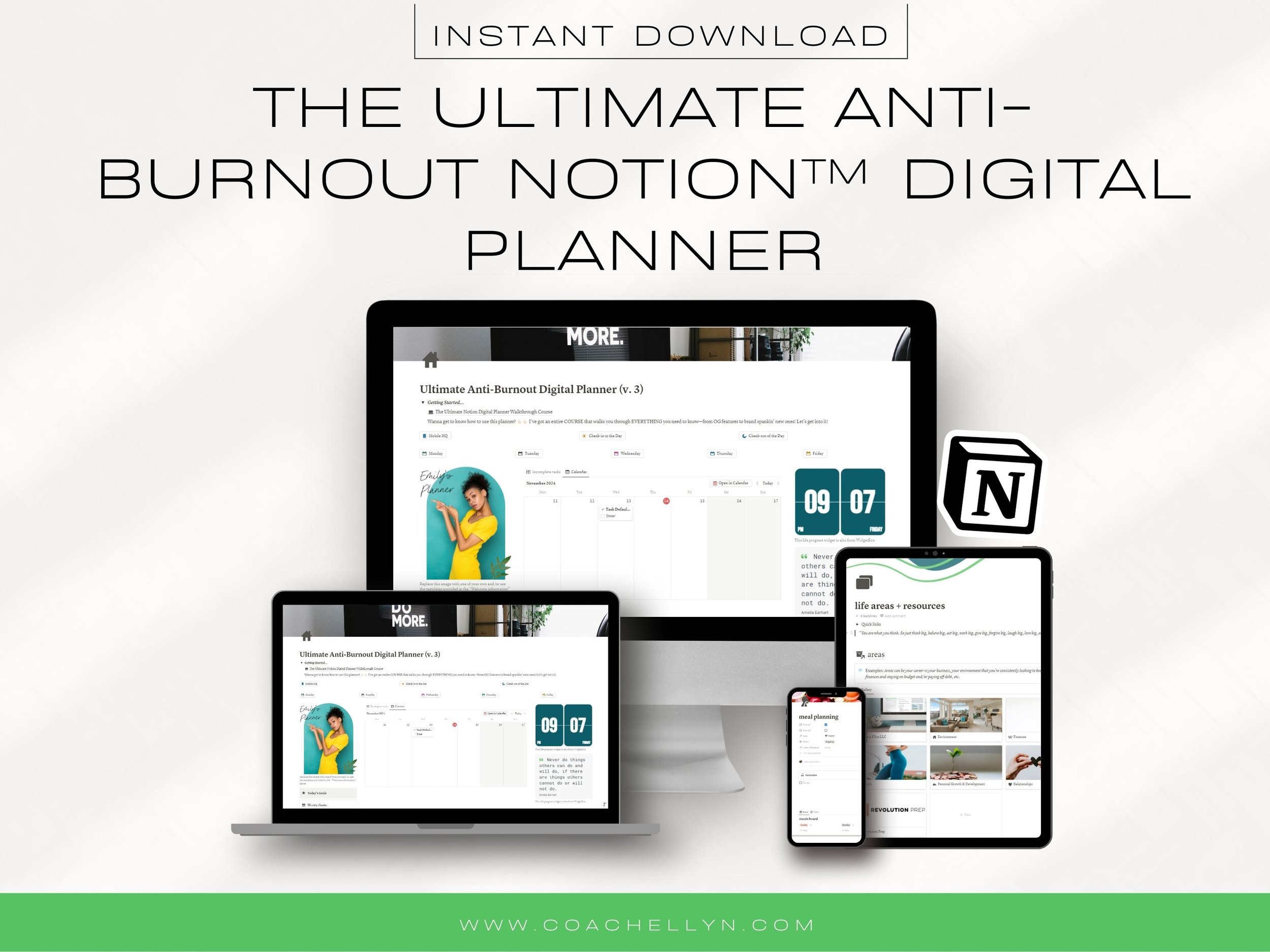 The Anti-Burnout Notion™ Life & Business OS—For High Achievers Who Don’t Have Time for Chaos