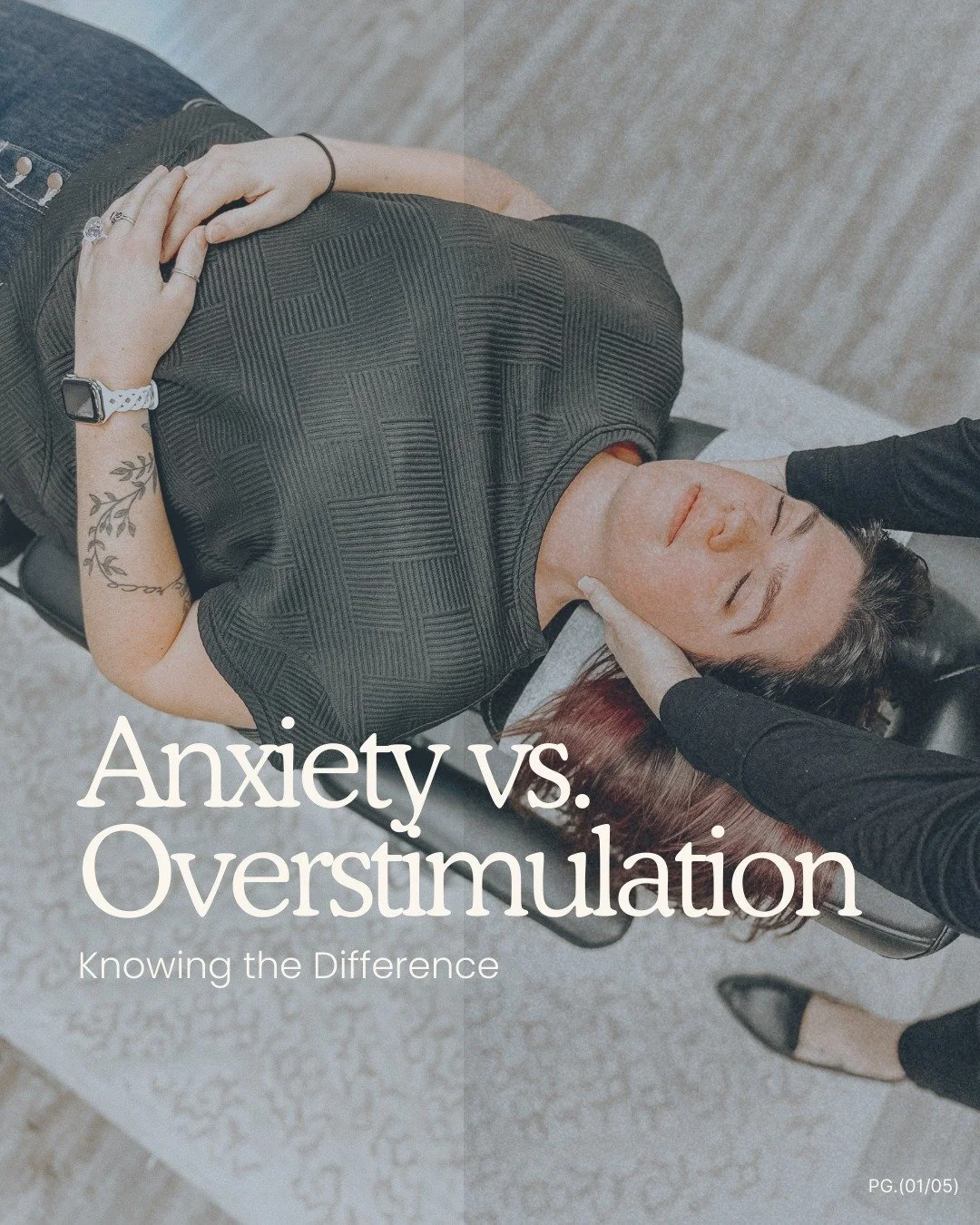 Anxiety and overstimulation can feel the same in the body (racing thoughts, tight chest, restless energy) but, they come from two different places!

When the nervous system is overwhelmed by sensory load (noise, screens, pace, pressure), the body rea