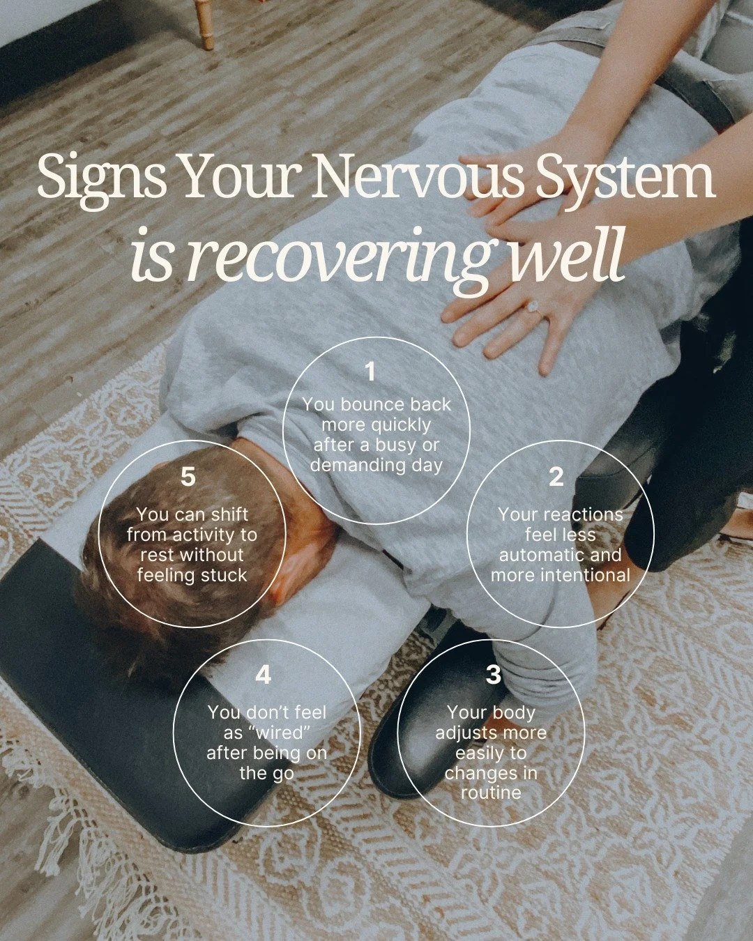 As the nervous system starts functioning better, changes often show up in everyday moments.

Here&rsquo;s how that can show up:

✨ You bounce back more quickly after a busy or demanding day
✨ Your reactions feel less automatic and more intentional
✨ 