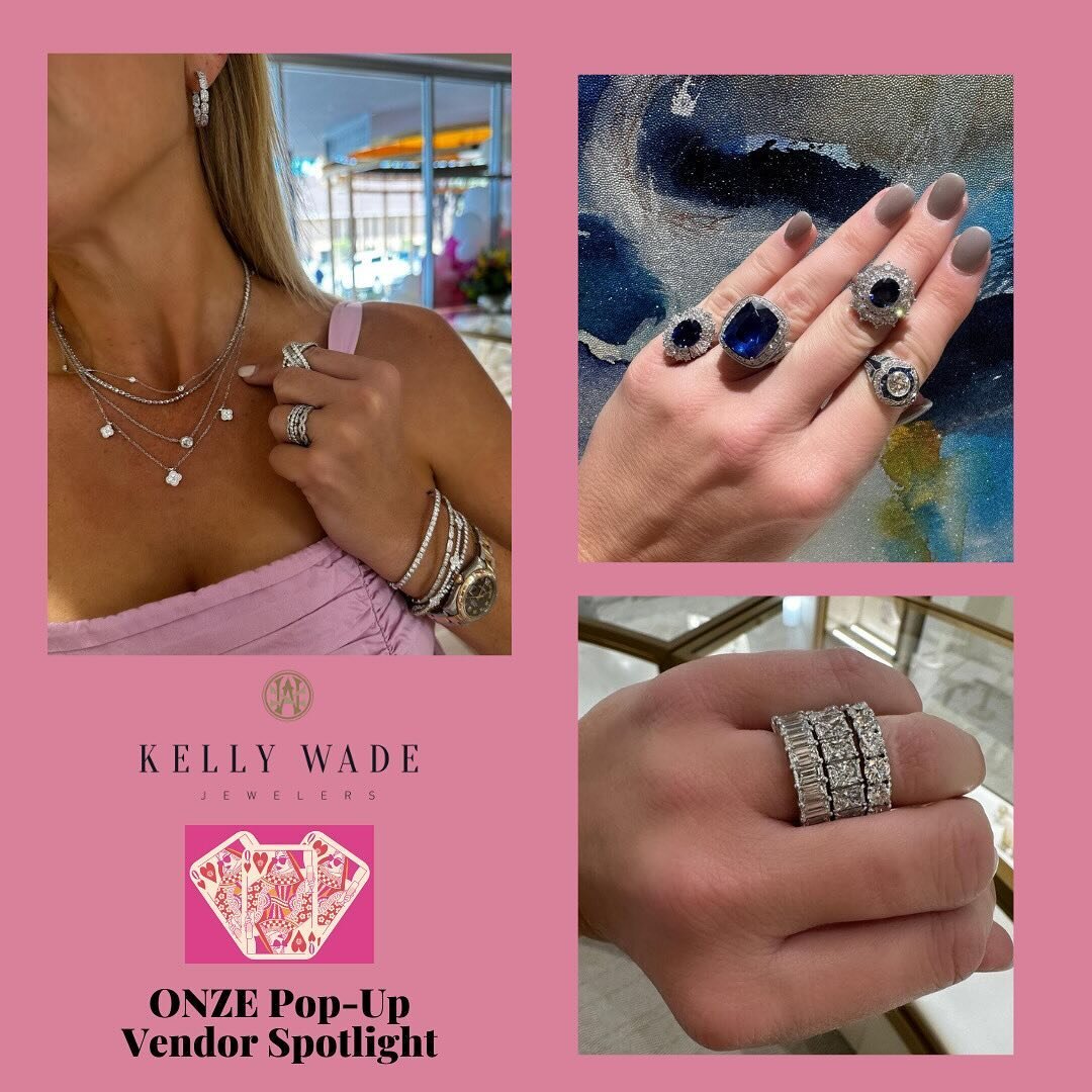 ONZE Pop-Up Vendor Spotlight- @kellywadejewelers. We are so excited to have our dear friends at Kelly Wade Jewelers BACK this year! Kelly Wade Jewelers is a full-service jewelry store offering beautiful curated jewelry selections and concierge servic