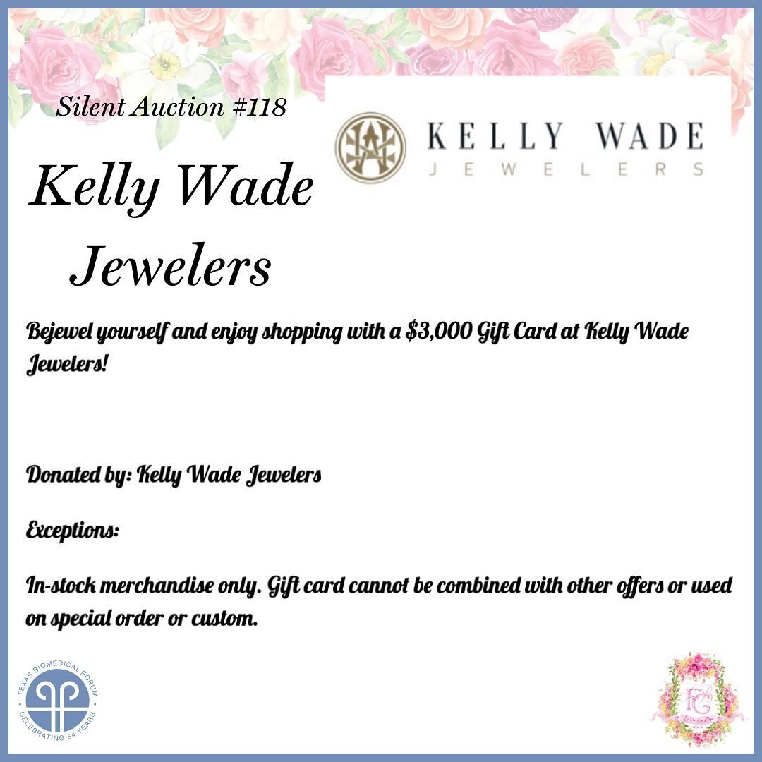 Win an amazing package from a fabulous local jeweler, designer &amp; artist! 

💎Bejewel yourself and enjoy shopping with a $3,000 gift card at Kelly Wade Jewelers! 

Win a $1,500 credit for an Angelina Mata custom design. Angelina Mata is an incredi
