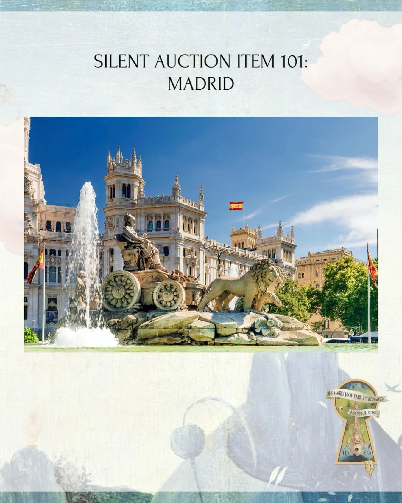 Auction item 101: Madrid! Siestas optional. Another glass encouraged.

Escape to Madrid for five unforgettable nights in the heart of the city, curated by @azuromtravel