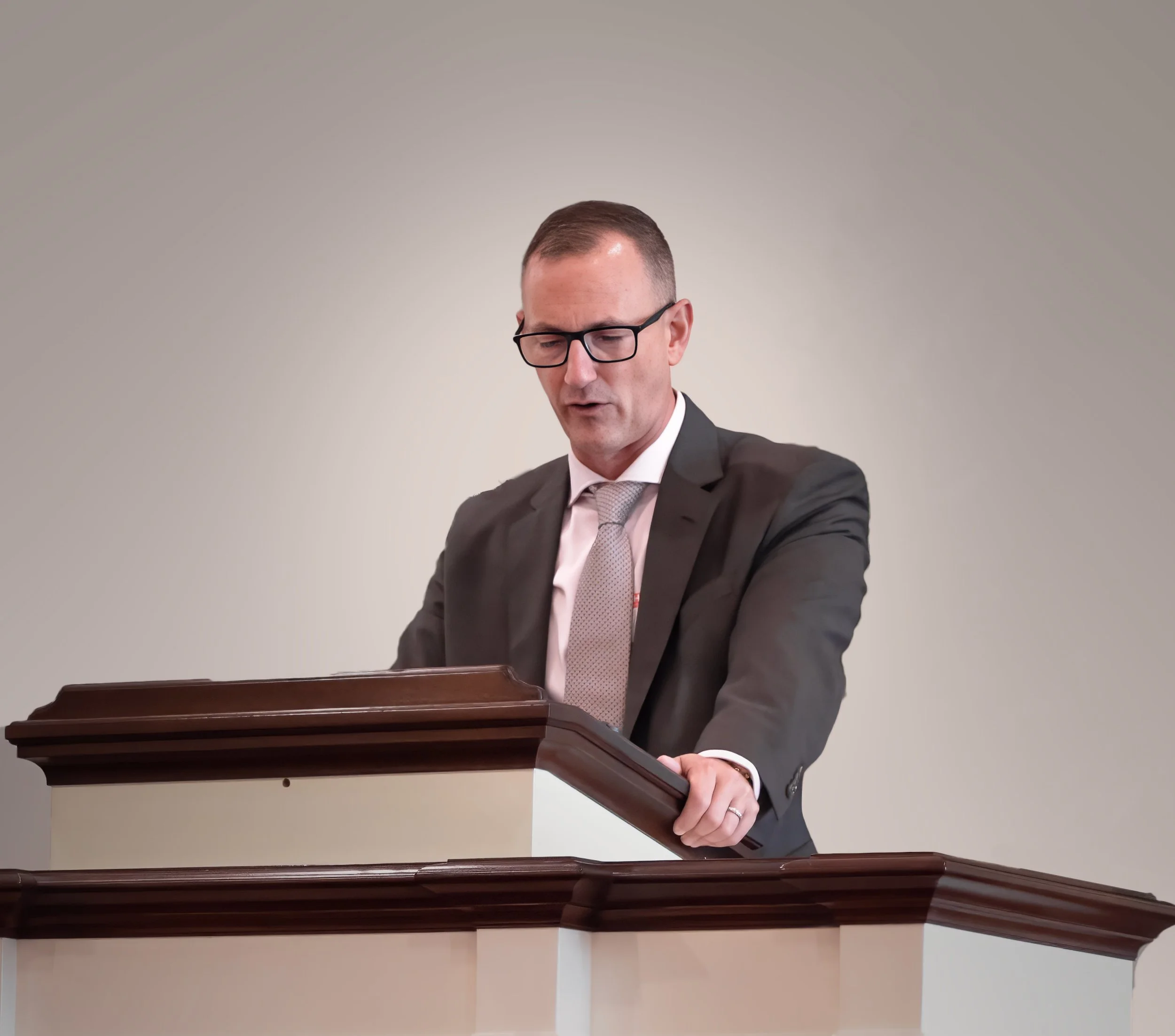 Roth Reason, Bethel's new pastor preaches at Bethel.