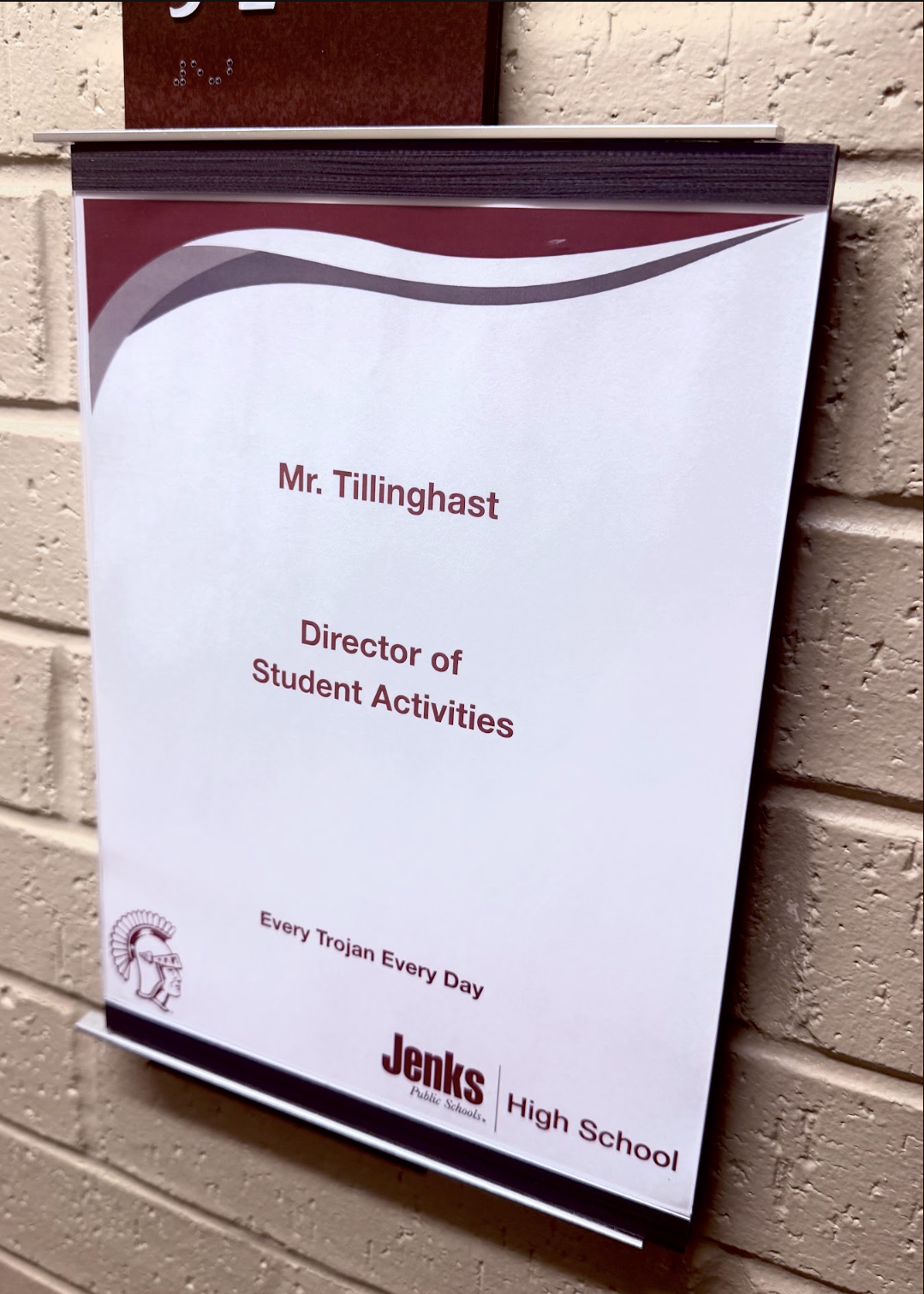 Sign with Tillinghasts new title