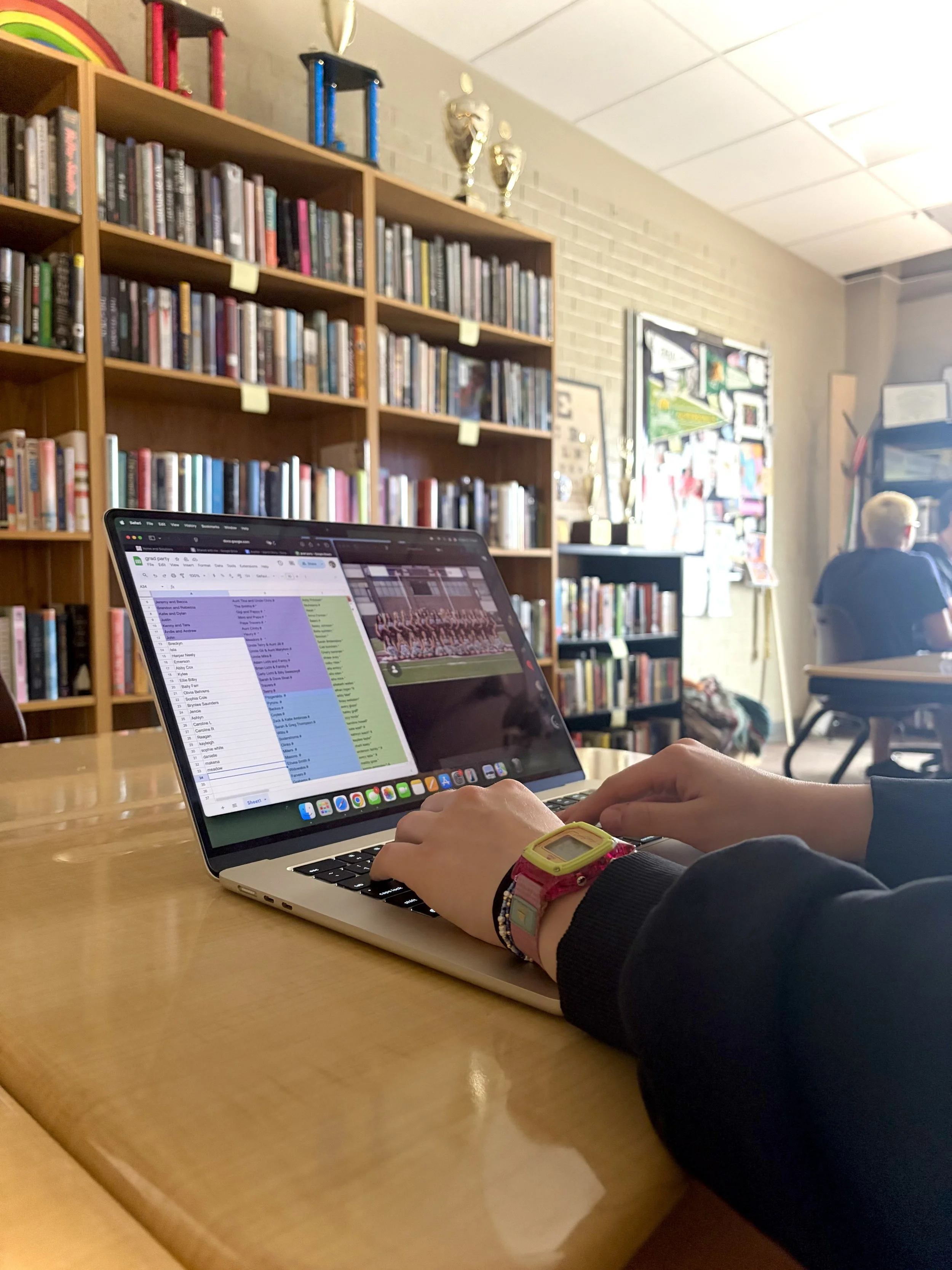 Alt text: Student working on chromebook