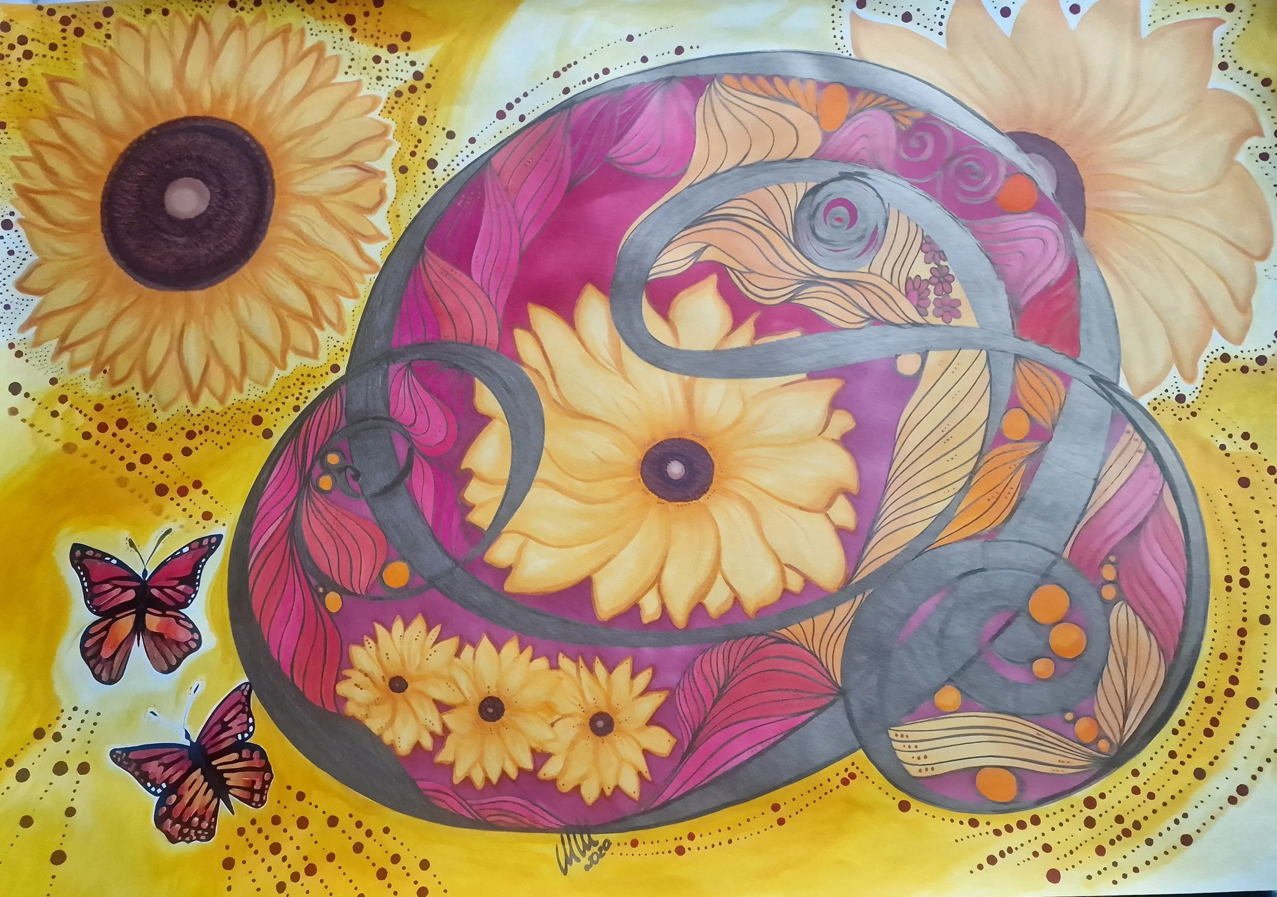 SUNFLOWERS & BUTTERFLIES