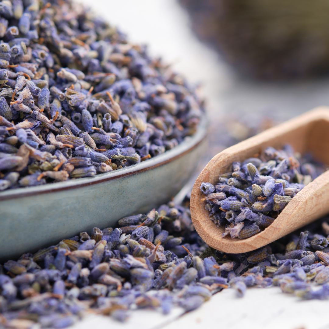 Lavender flowers, organic whole and dried - by the ounce