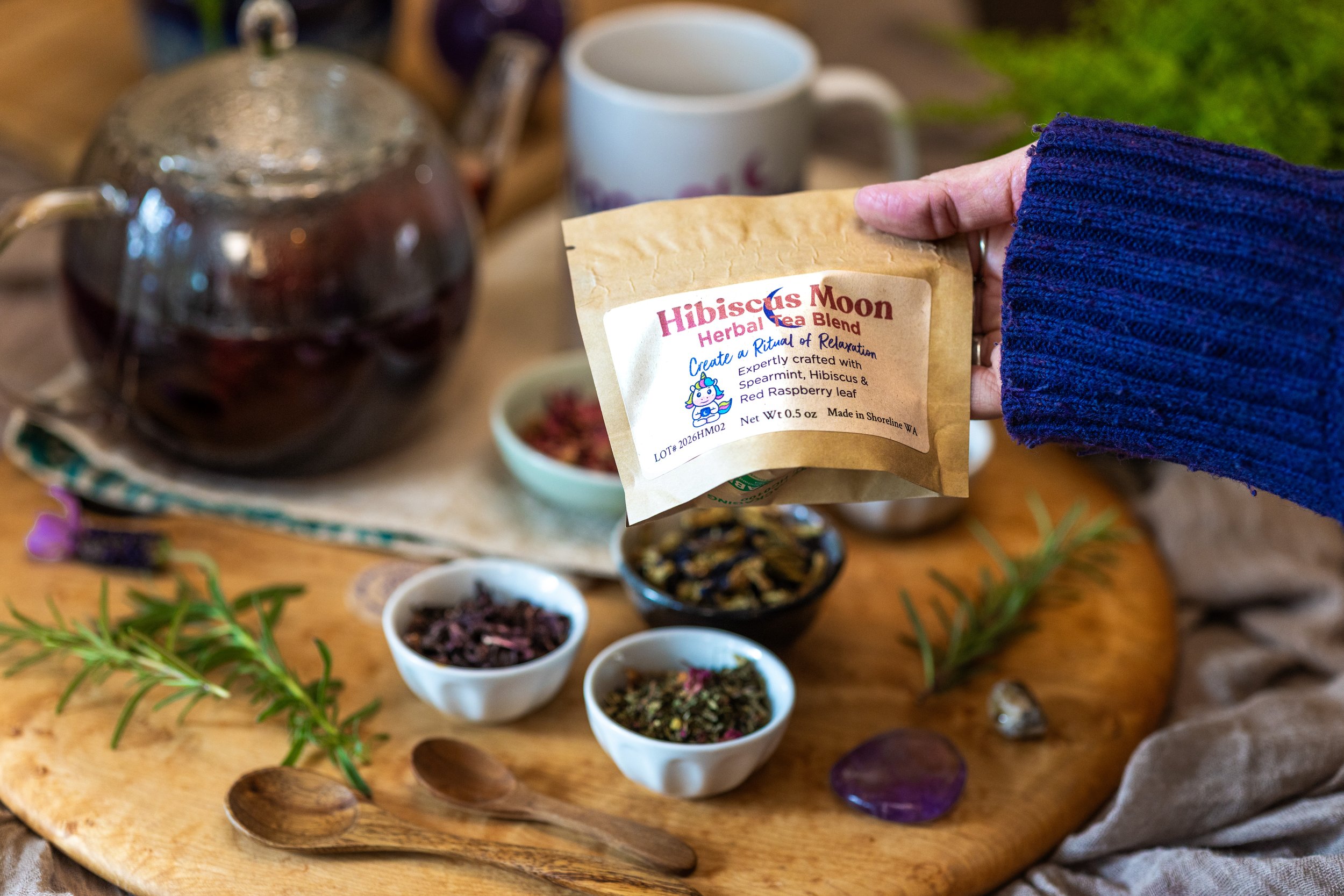 Hibiscus Moon Herbal Tea Blend 0.5 oz