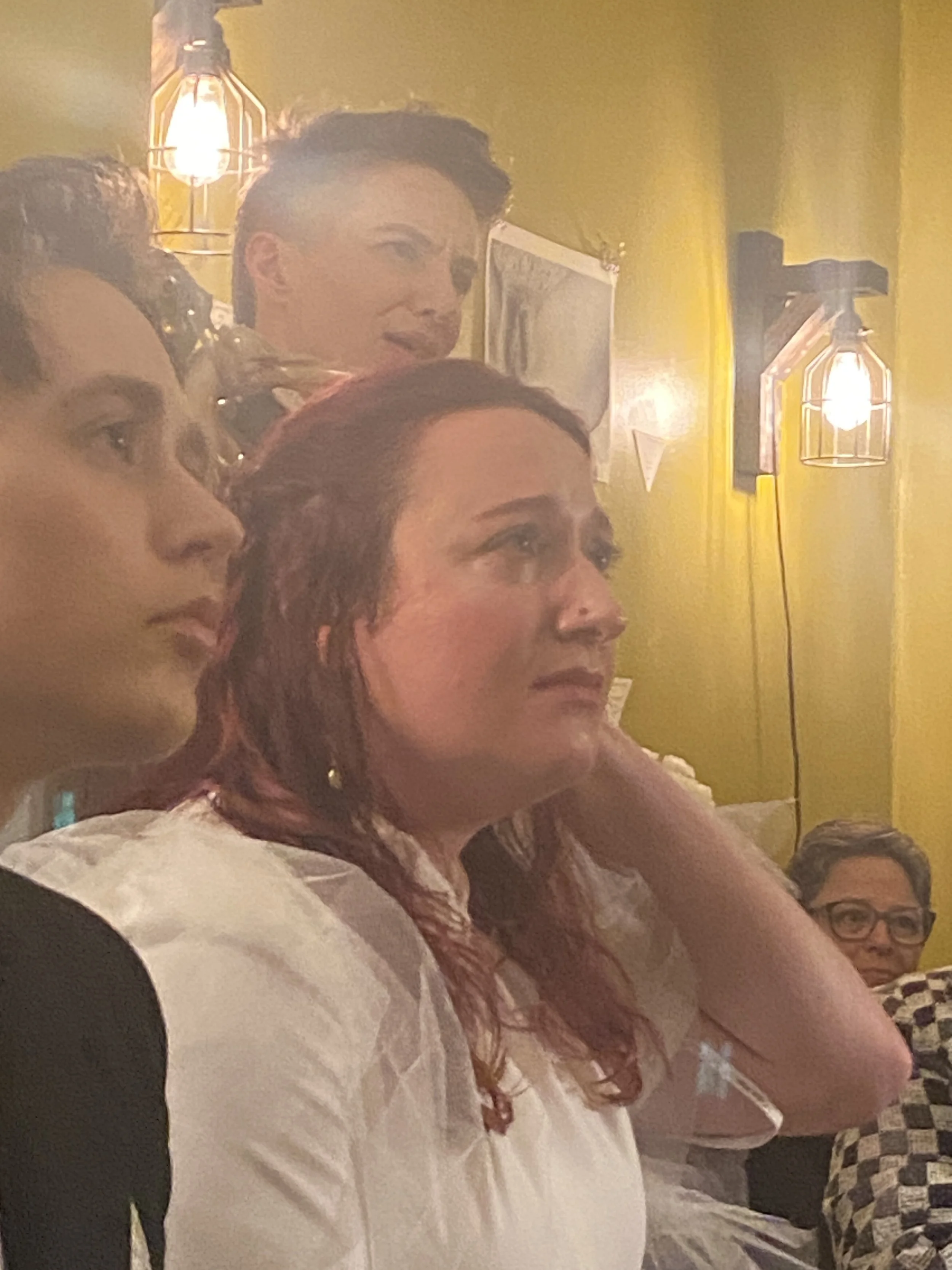 Lane LaVonne, Ania Upstill, &amp; Danielle Levsky during a performance of Sappho's Salon