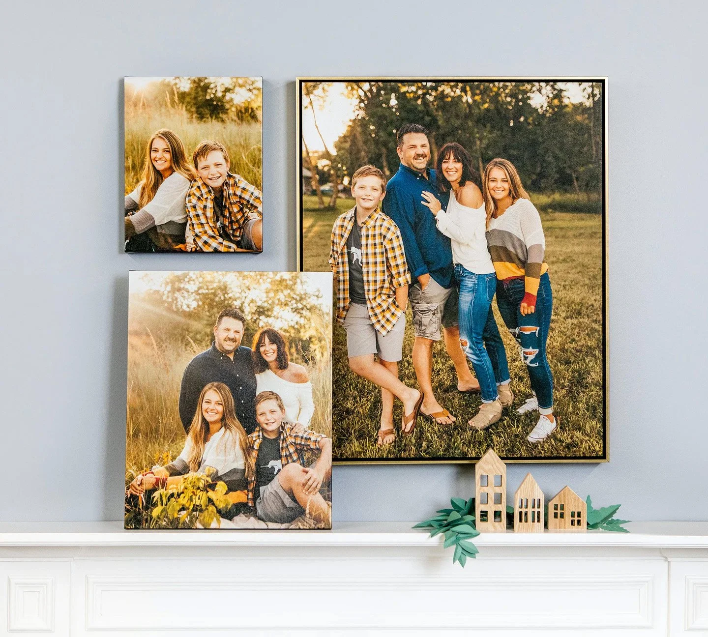 whcc_multiple-gallery-wraps-and-float-frame_styled_fireplace-mantel.jpg