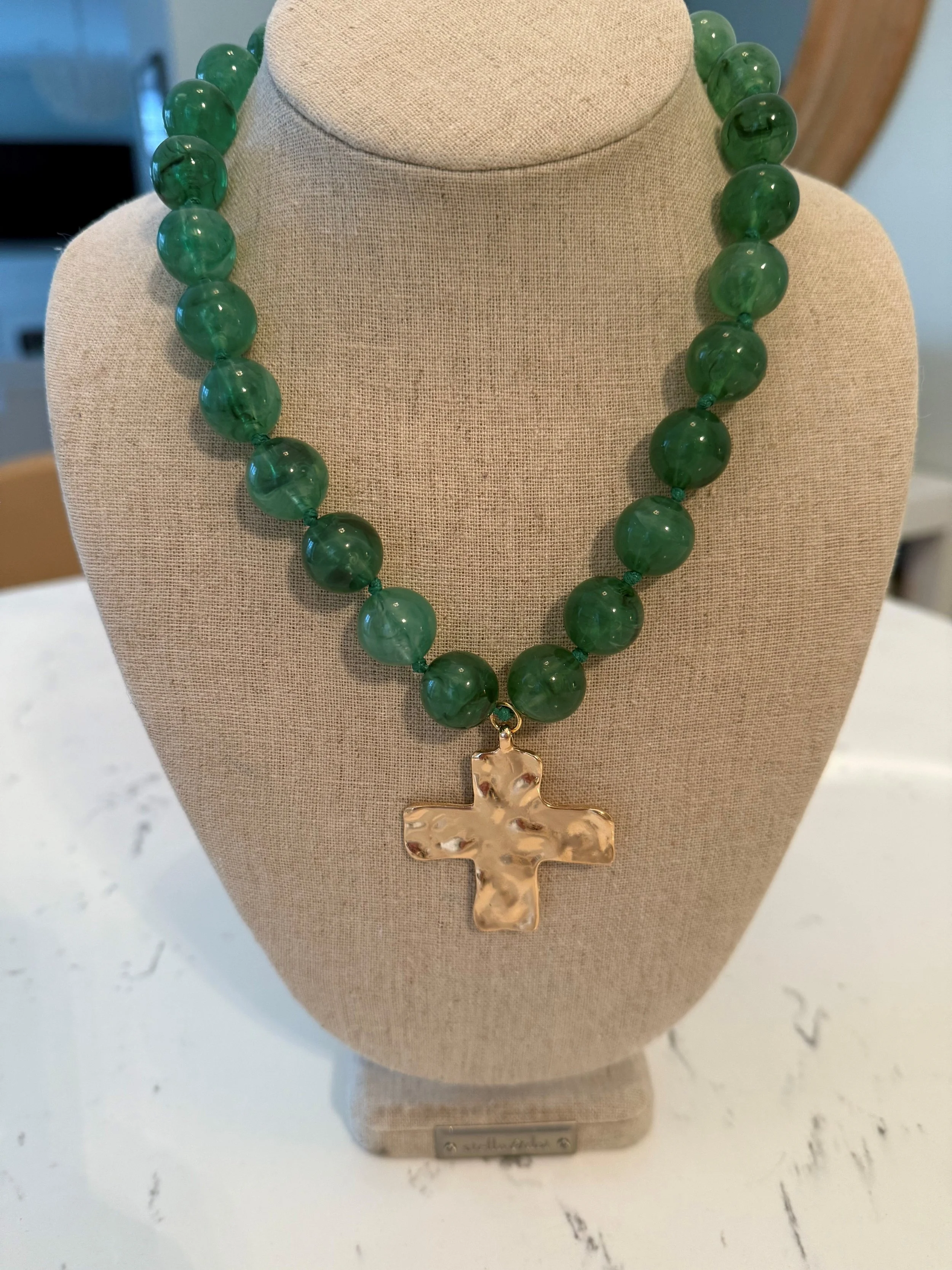 Green Resin w Hammered Cross 1.jpg