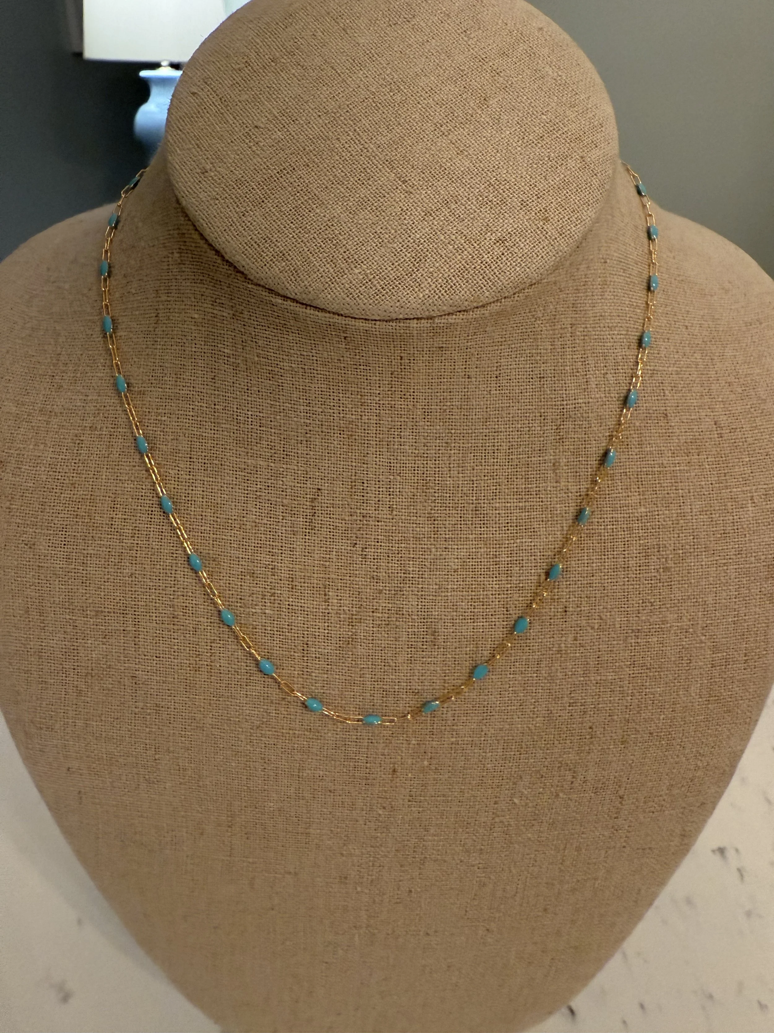 Gold + Turquoise Necklace