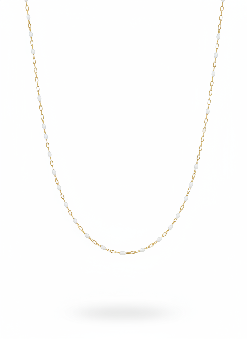 16” 14k gold filled enamel chain White.png