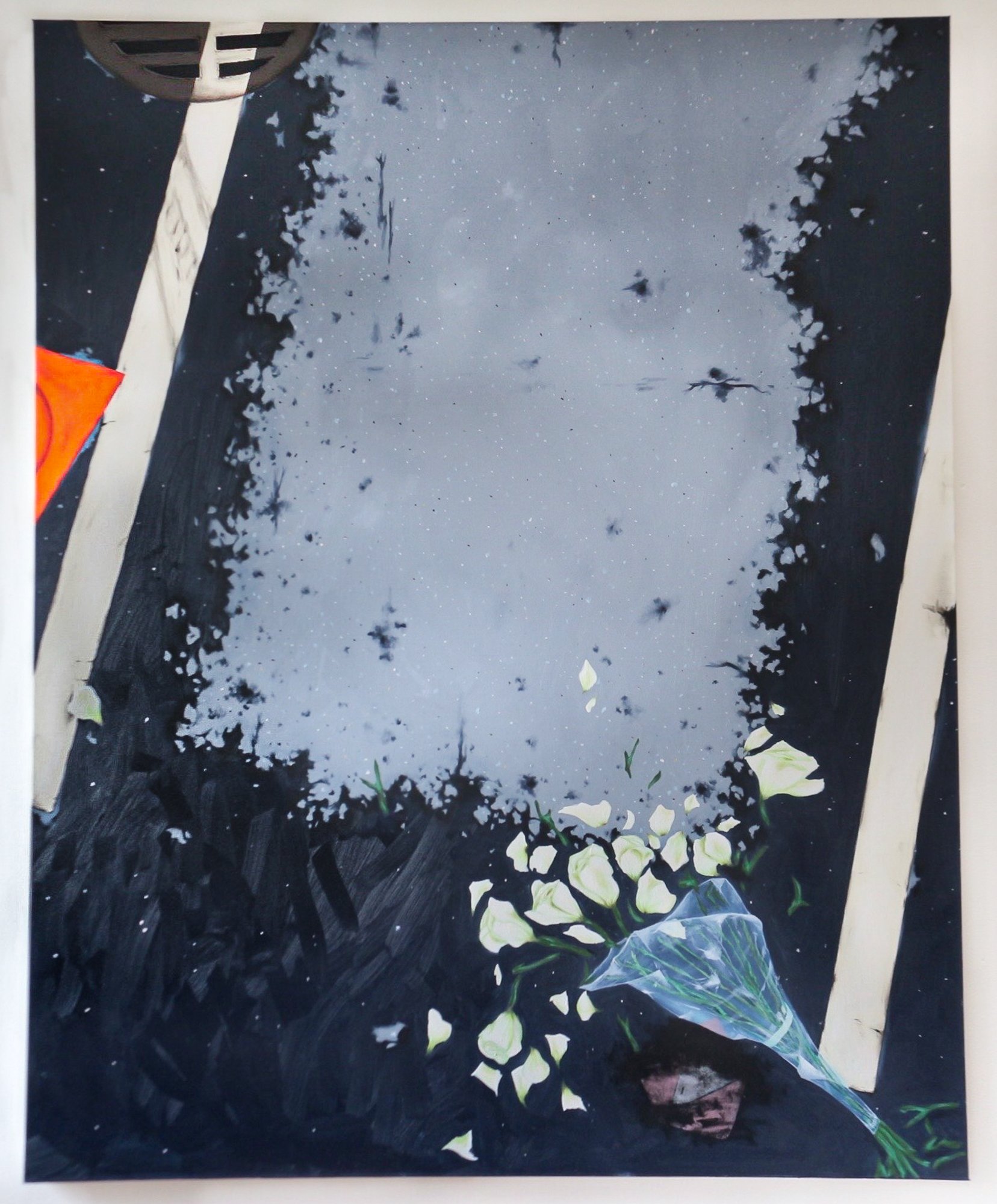 Half-way Point, 2020, oil on canvas, 5 x 4 ft.