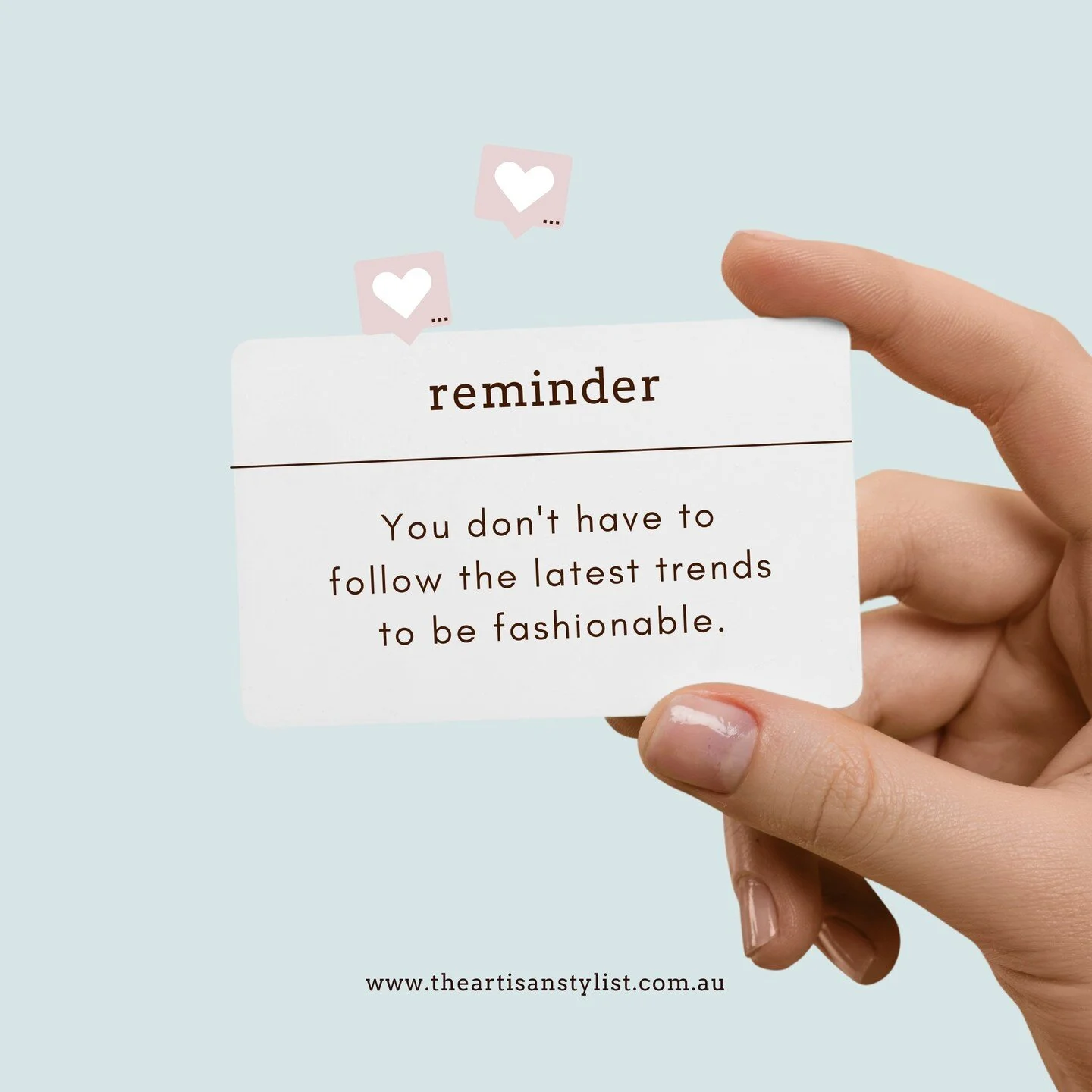 Stop following the crowd!
Create your own trends 😇

#sundayinspo #fashionstylist #womenstylist #personalstylistbrisbane #createyourtrends