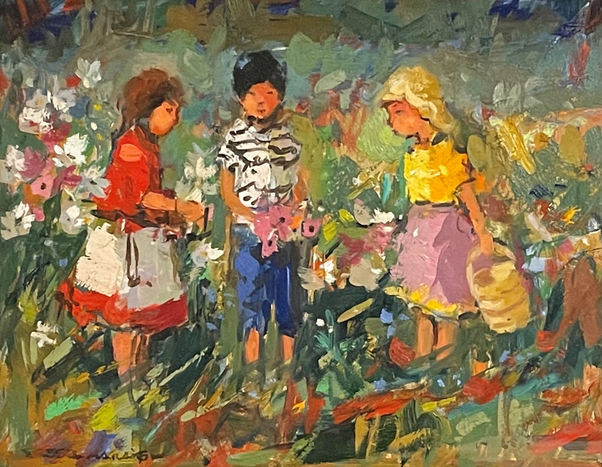 Wessel Marais – Children in Field - 54cm x 62cm
