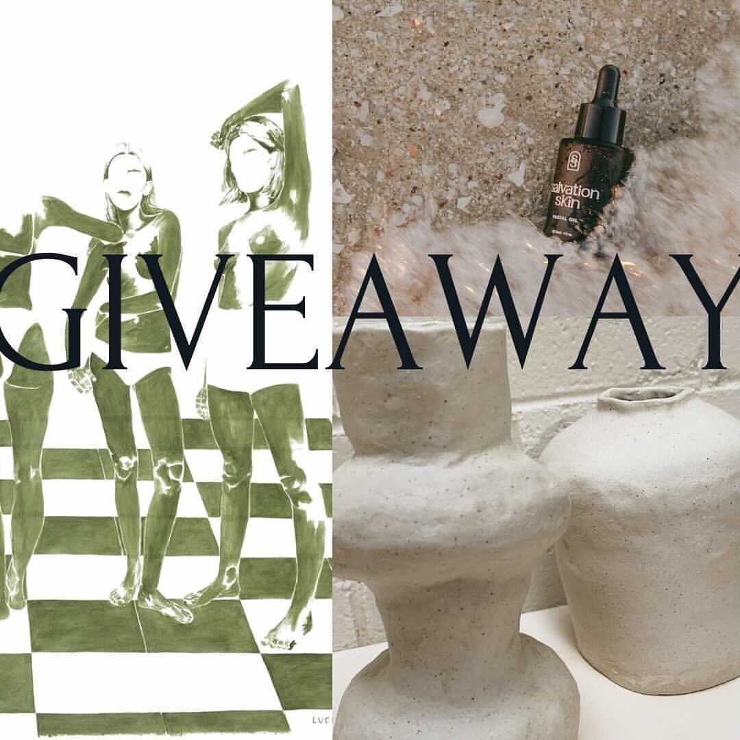 ~CLOSED~ TAG TO WIN FOR YOU AND A FRIEND 💛

2x Salvation Skin Facial Oil
2x Lucinda Jones Print (&lsquo;Be Here Now&rsquo;&amp;&rsquo;Banksia&rsquo;)
2x By Hanna White Glazed Vase

All you need to do to enter is:
1) FOLLOW @salvation.skin @lucindajo