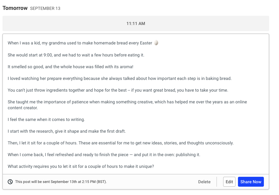 Buffer for Content Creation