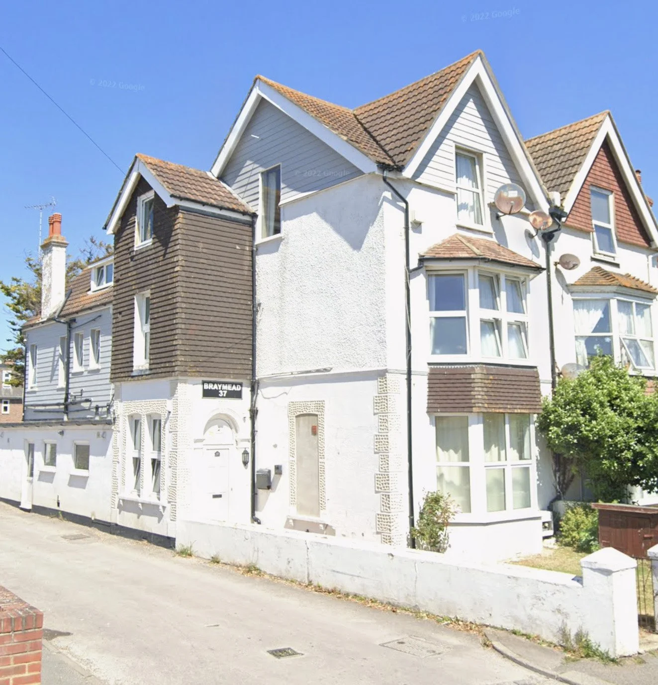 Streetview of corner house