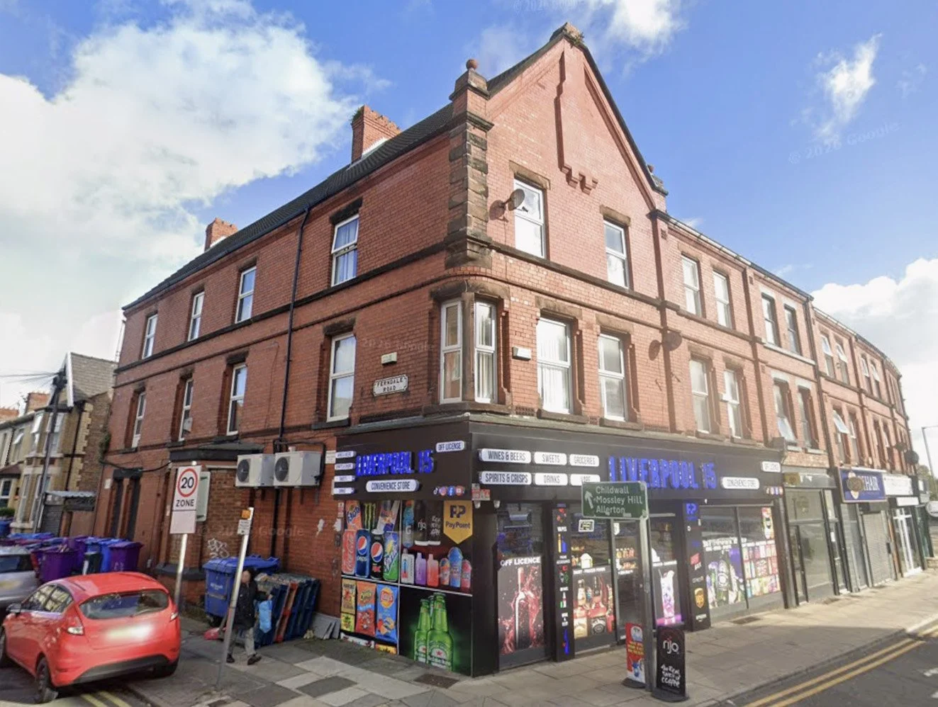 Streetview of block of flats