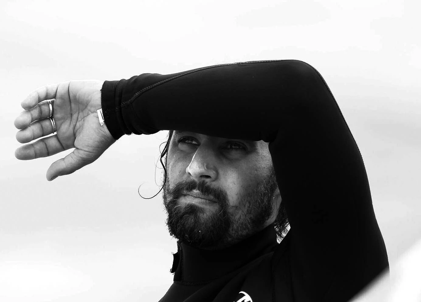 "My brother in law watching the waves" France 2018