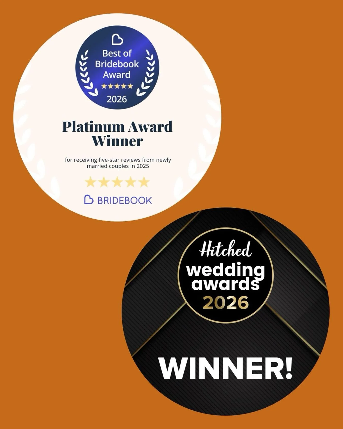 So it turns out that if enough people say nice things, you get sent badges!

These came from 5-star reviews, which means they&rsquo;re really down to the people who trusted us with their days, welcomed us in and then took the time to share their expe