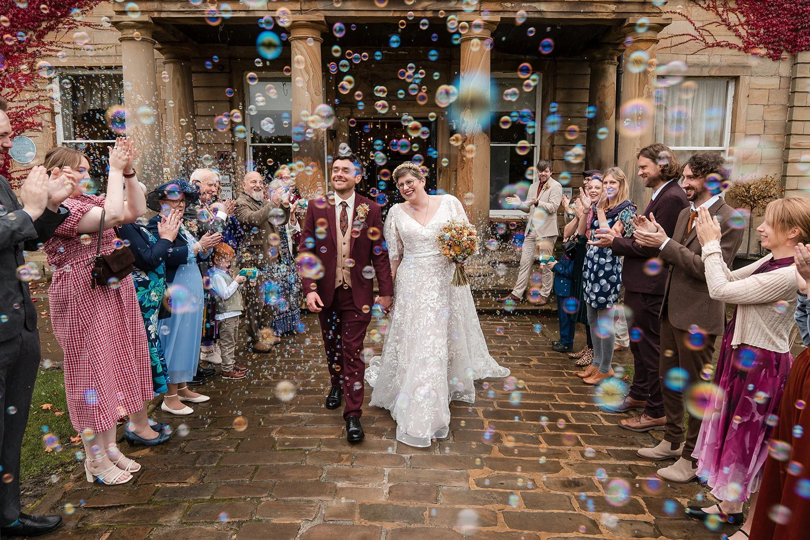 Bubble exit wedding photographer Christopher Kitchen Photography.jpg