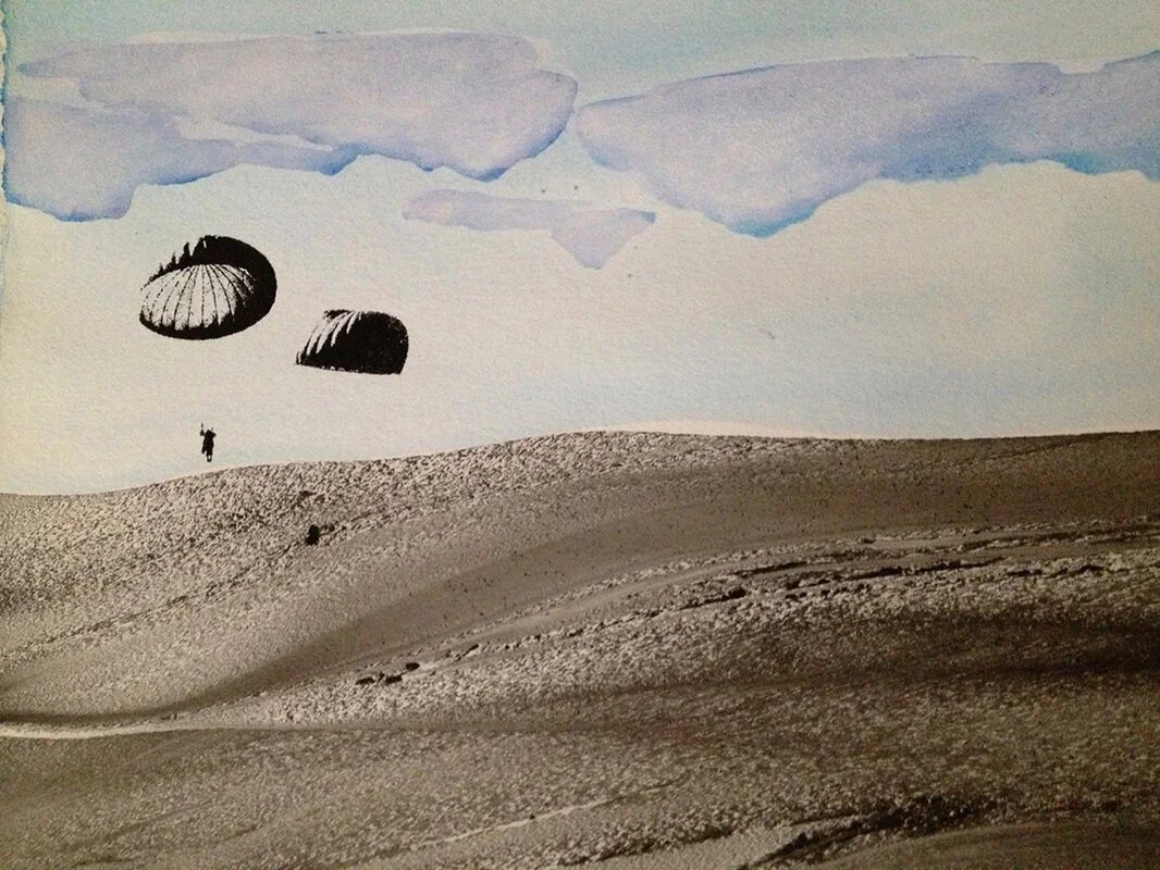 2: Mixed media on paper 20” x 24” 2011